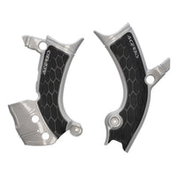 Acerbis X-Grip Frame Guards - Silver/Black - YZ 250F/450F 2981441015_1326149