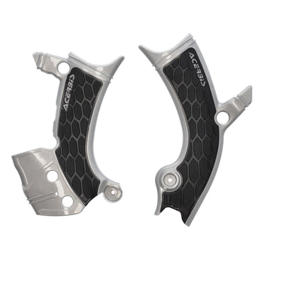 Acerbis X-Grip Frame Guards - Silver/Black - YZ 250F/450F 2981441015_1326149
