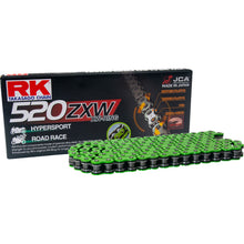 RK Chain 520 ZXW - Drive Chain - 120 Links - Green [MPN: MM520ZXW-120]_1328415