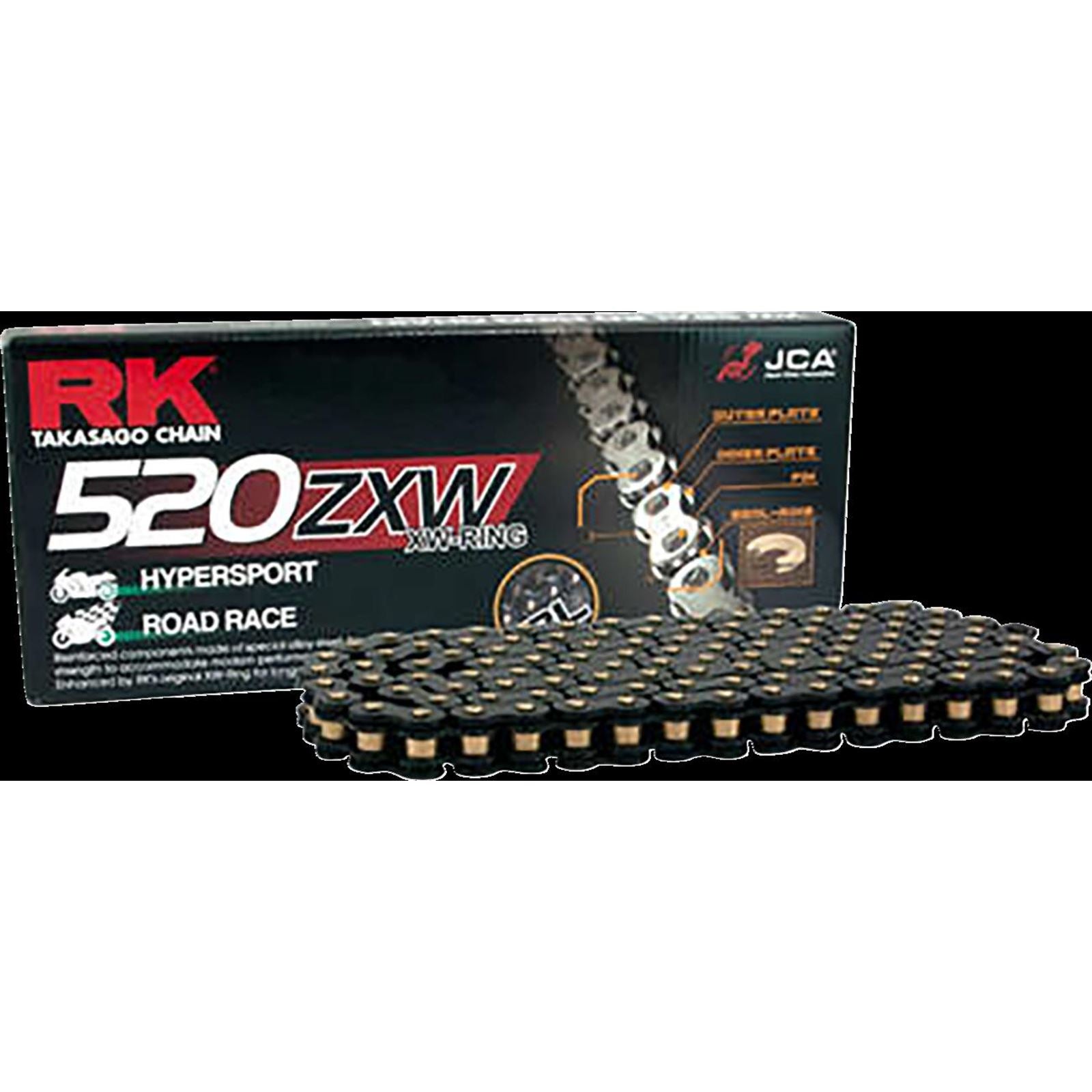 RK Chain 520 ZXW - Drive Chain - 150 Links - Black Scale [MPN: BL520ZXW-150]_1438940