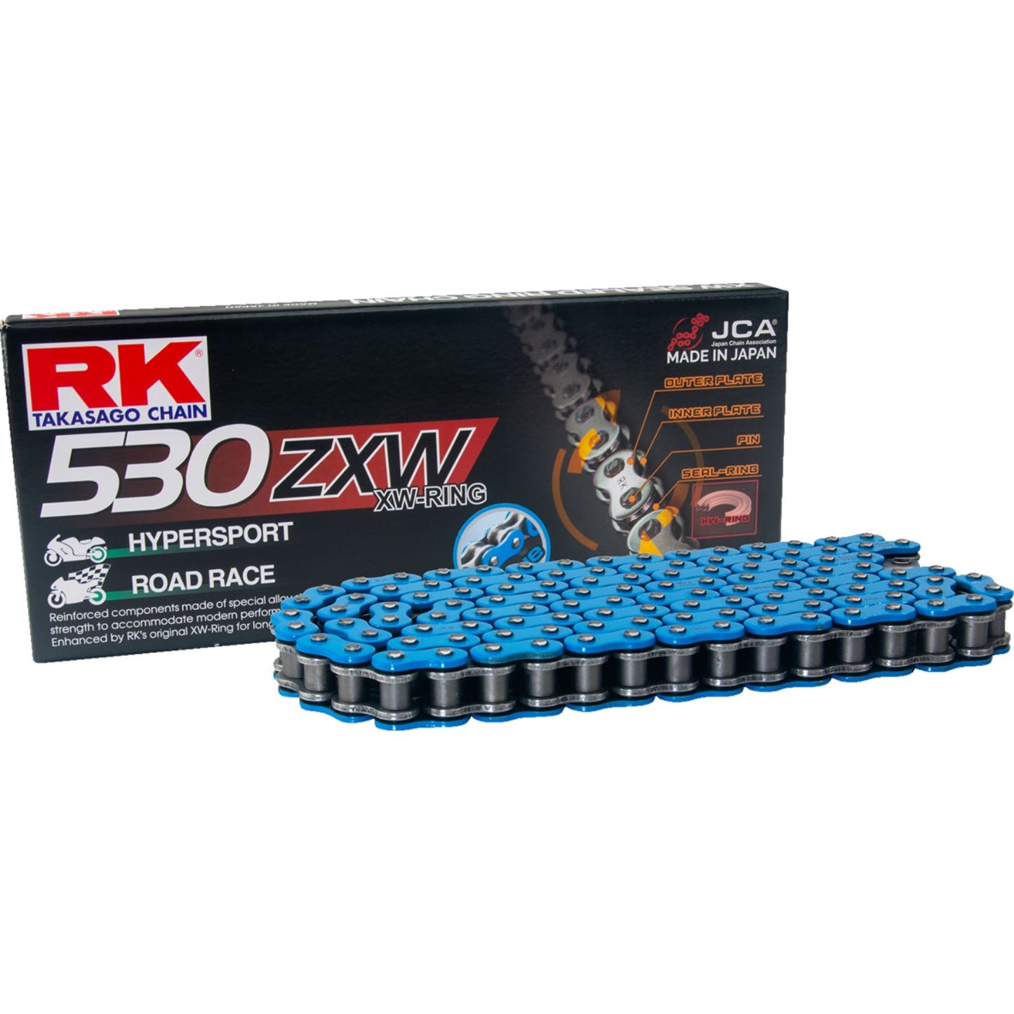 RK Chain 530 ZXW - Drive Chain - 170 Links - Blue [MPN: BB530ZXW-170]_1334648