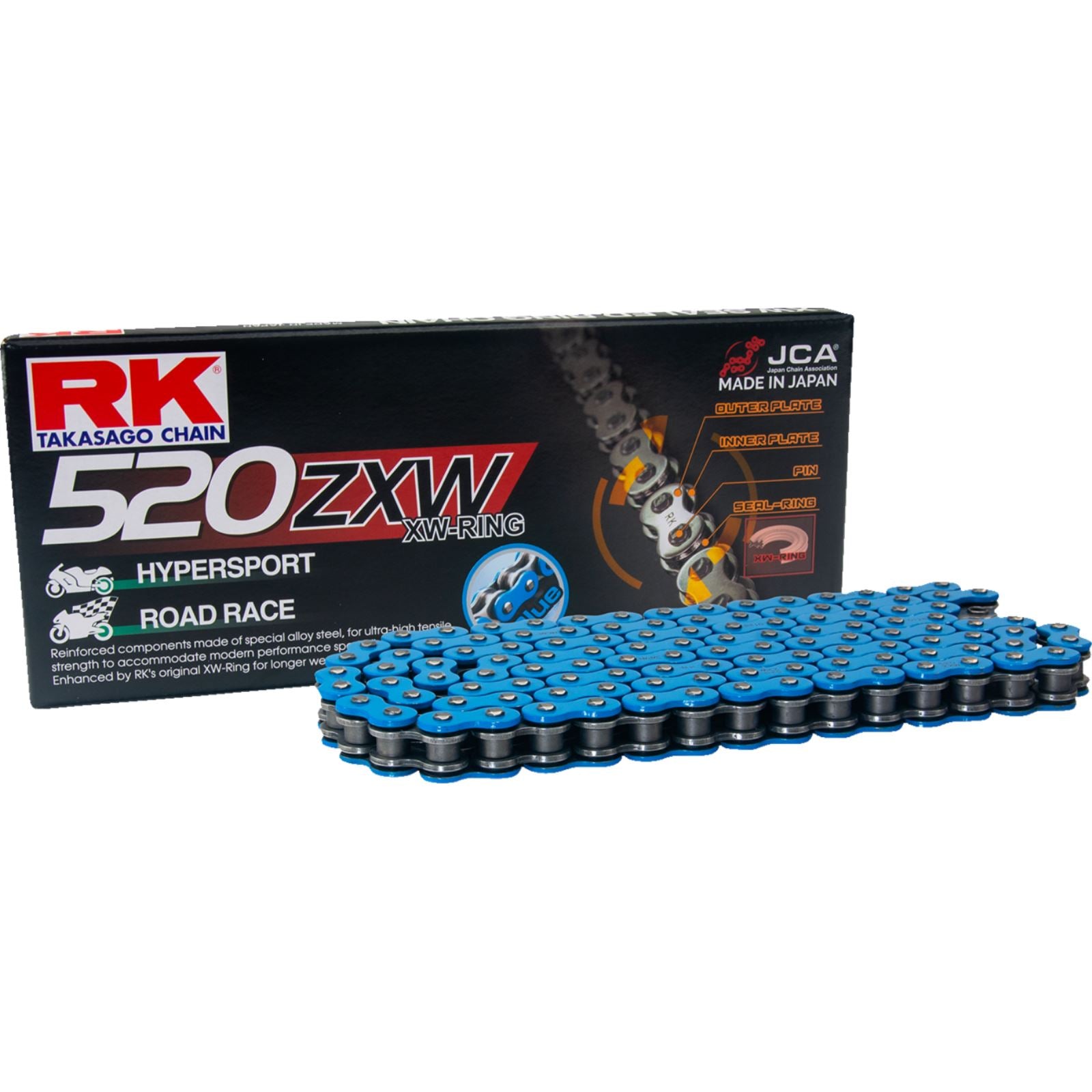 RK Chain 520 ZXW - Connecting Link - Rivet - Blue [MPN: BB520ZXW-RL]_1334658