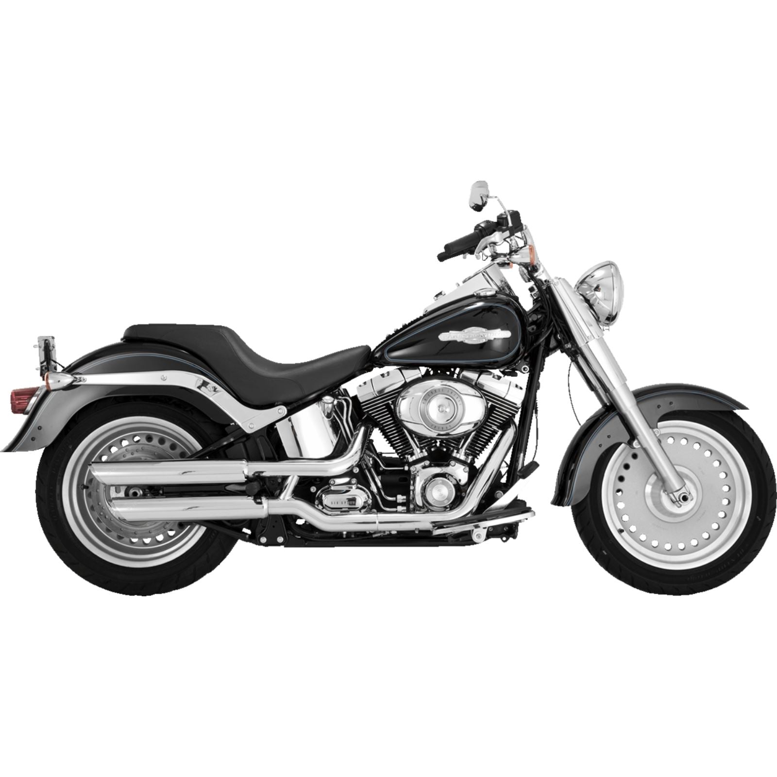 Vance And Hines Twin Slash 3" Slip-On Mufflers - Chrome for Harley-Davidson 16844_1366482