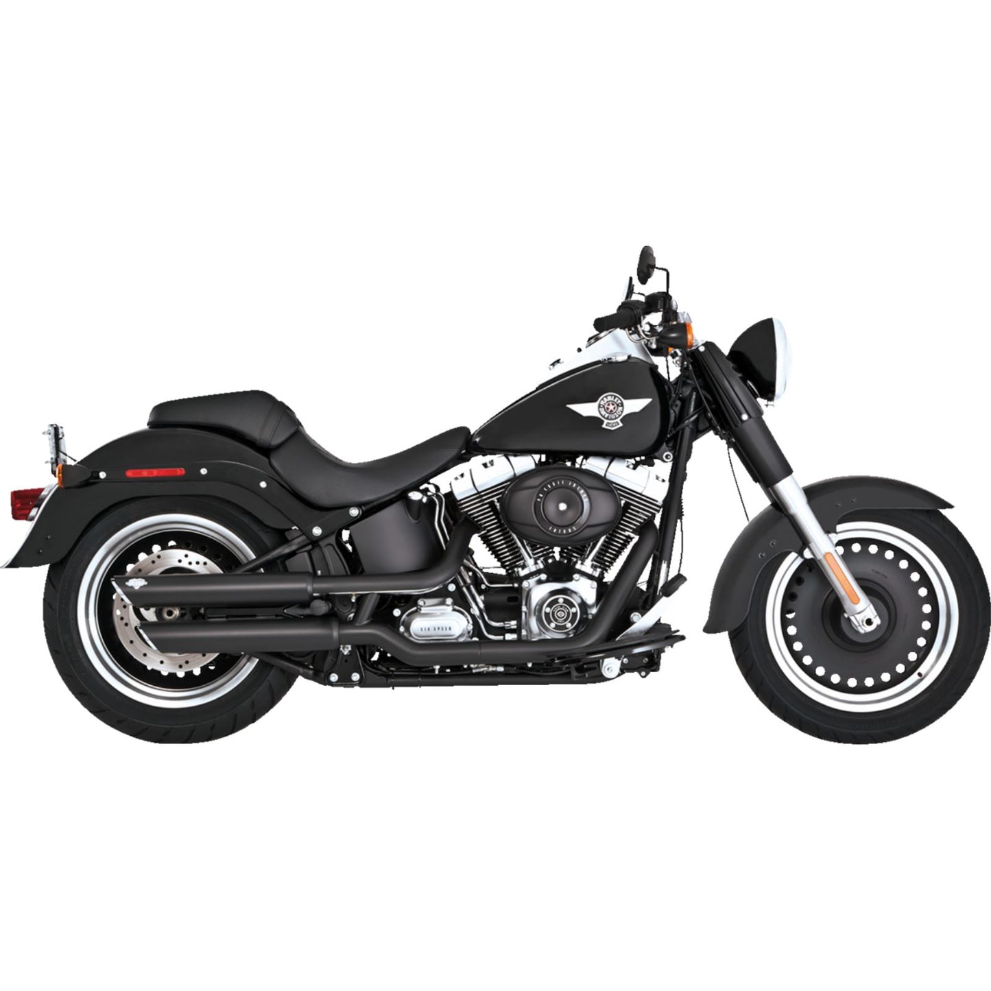 Vance And Hines Twin Slash 3" Slip-On Mufflers - Black for Harley-Davidson 46844_1366484