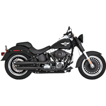 Vance And Hines Twin Slash 3" Slip-On Mufflers - Black for Harley-Davidson 46844_1366484