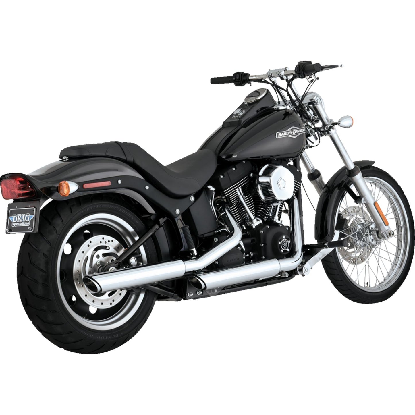 Vance And Hines 3" Twin Slash Slip-On Muffler - Chrome for Harley-Davidson 16834_1366485