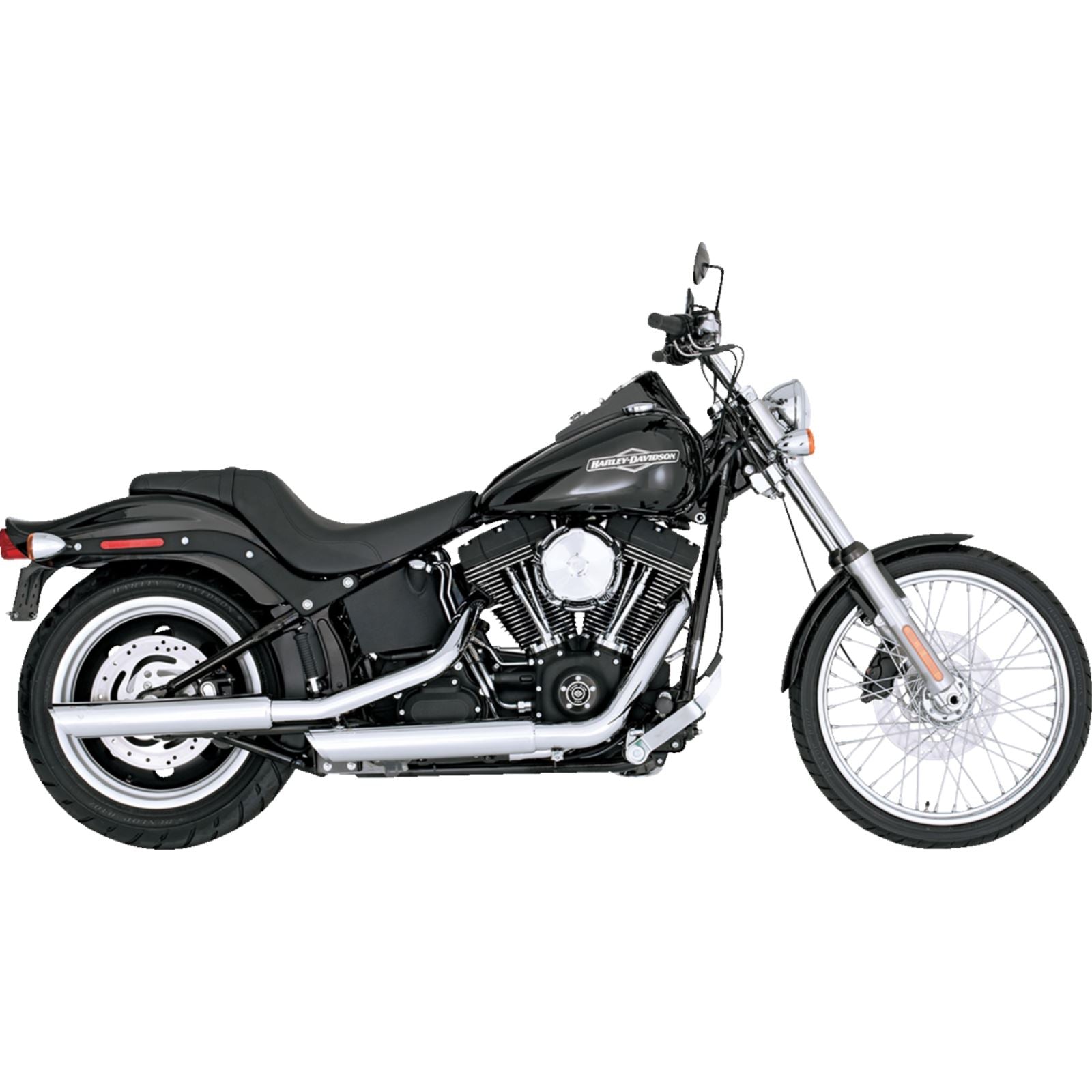 Vance And Hines 3" Twin Slash Slip-On Muffler - Chrome for Harley-Davidson 16834_1366486