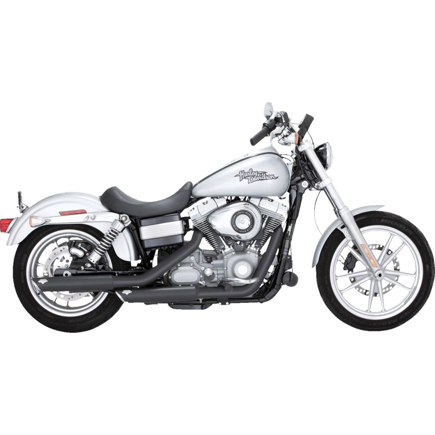 Vance And Hines 3" Twin Slash Slip-On Muffler - Black for Harley-Davidson 46838_1366490