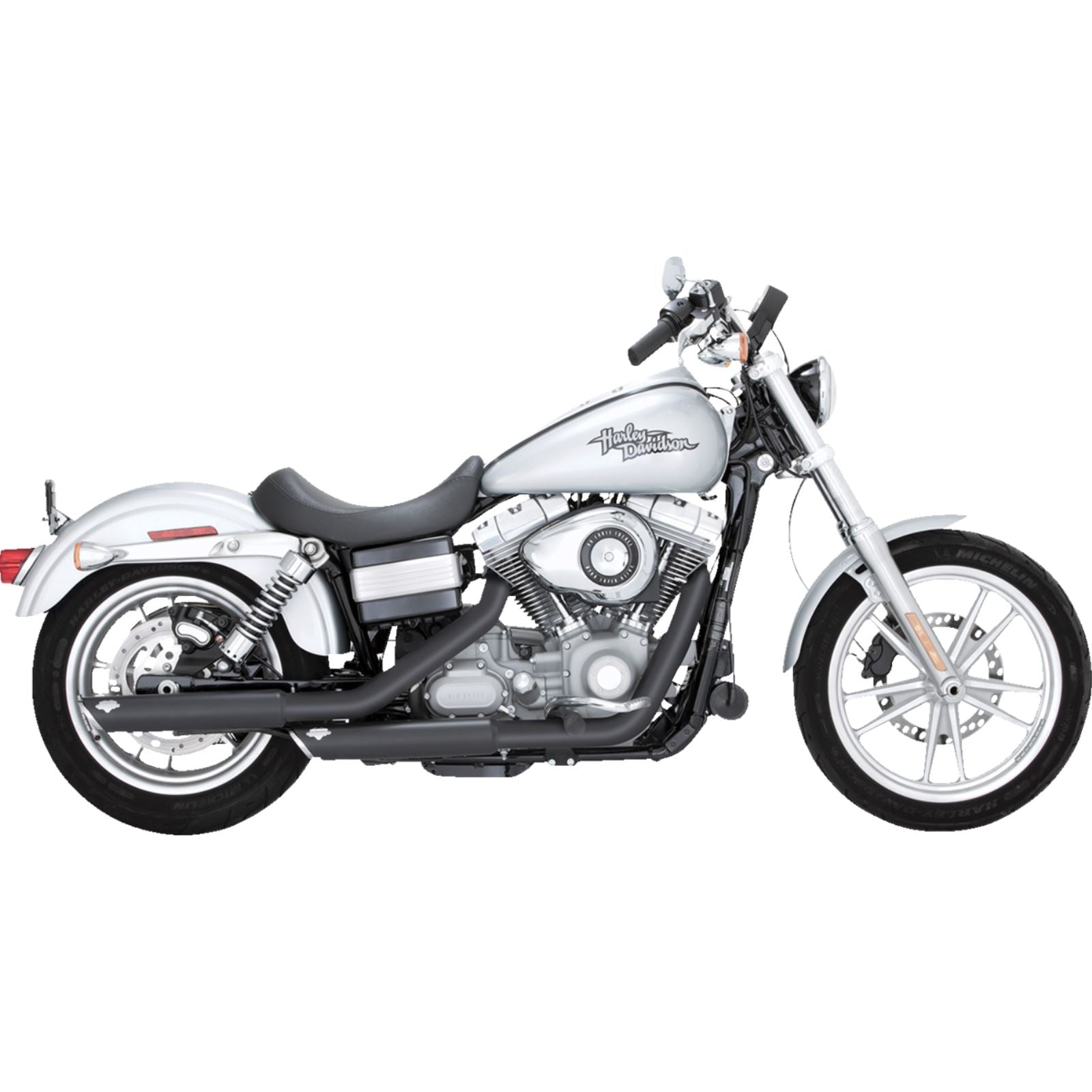 Vance And Hines 3" Twin Slash Slip-On Muffler - Black for Harley-Davidson 46838_1366490