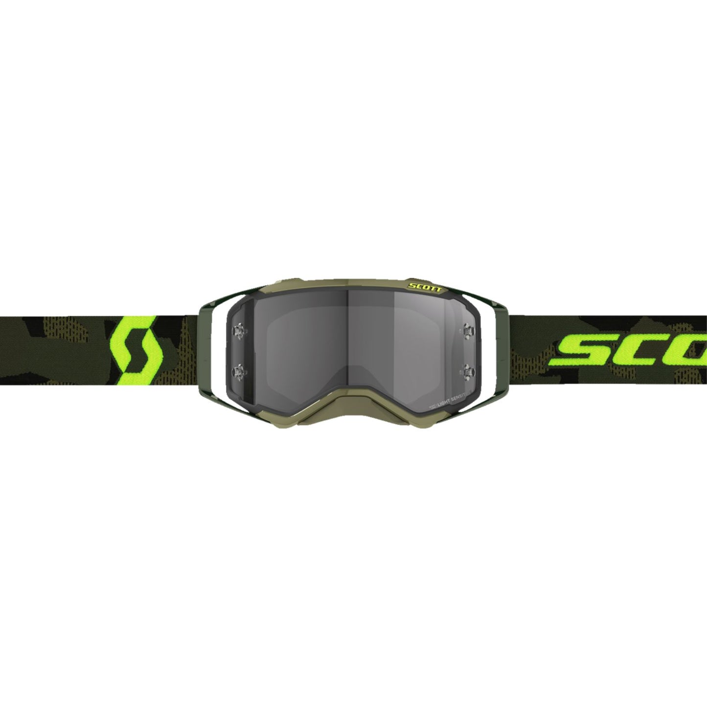Scott Prospect Goggles - Khaki Green/Neon Yellow - Light Sensitive Gray 272820-7701327_1334262