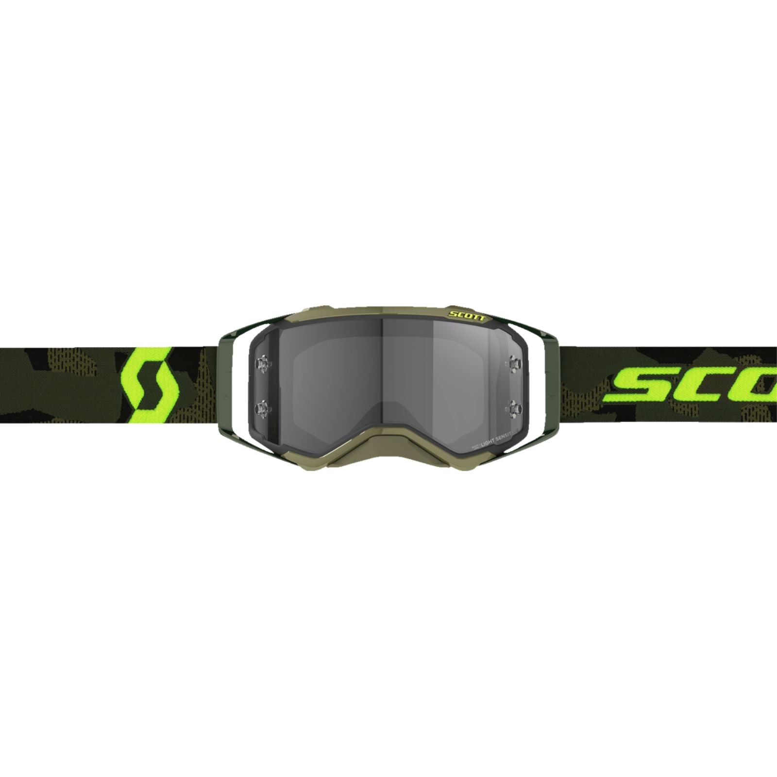 Scott Prospect Goggles - Khaki Green/Neon Yellow - Light Sensitive Gray 272820-7701327_1334262