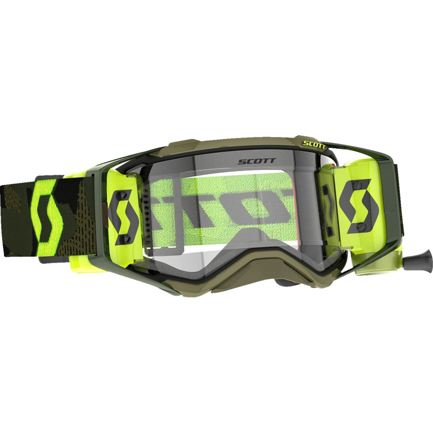 Scott Prospect WFS Goggles - Khaki Green/Neon Yellow - Dual Lens, Clear 278595-7701113_1334235
