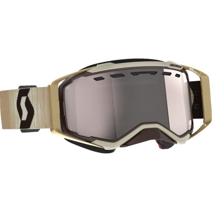 Scott Prospect Snow Cross Goggles - Beige/Brown - Dual Lens - Enhancer Silver Chrome 272846-1074313_1334369