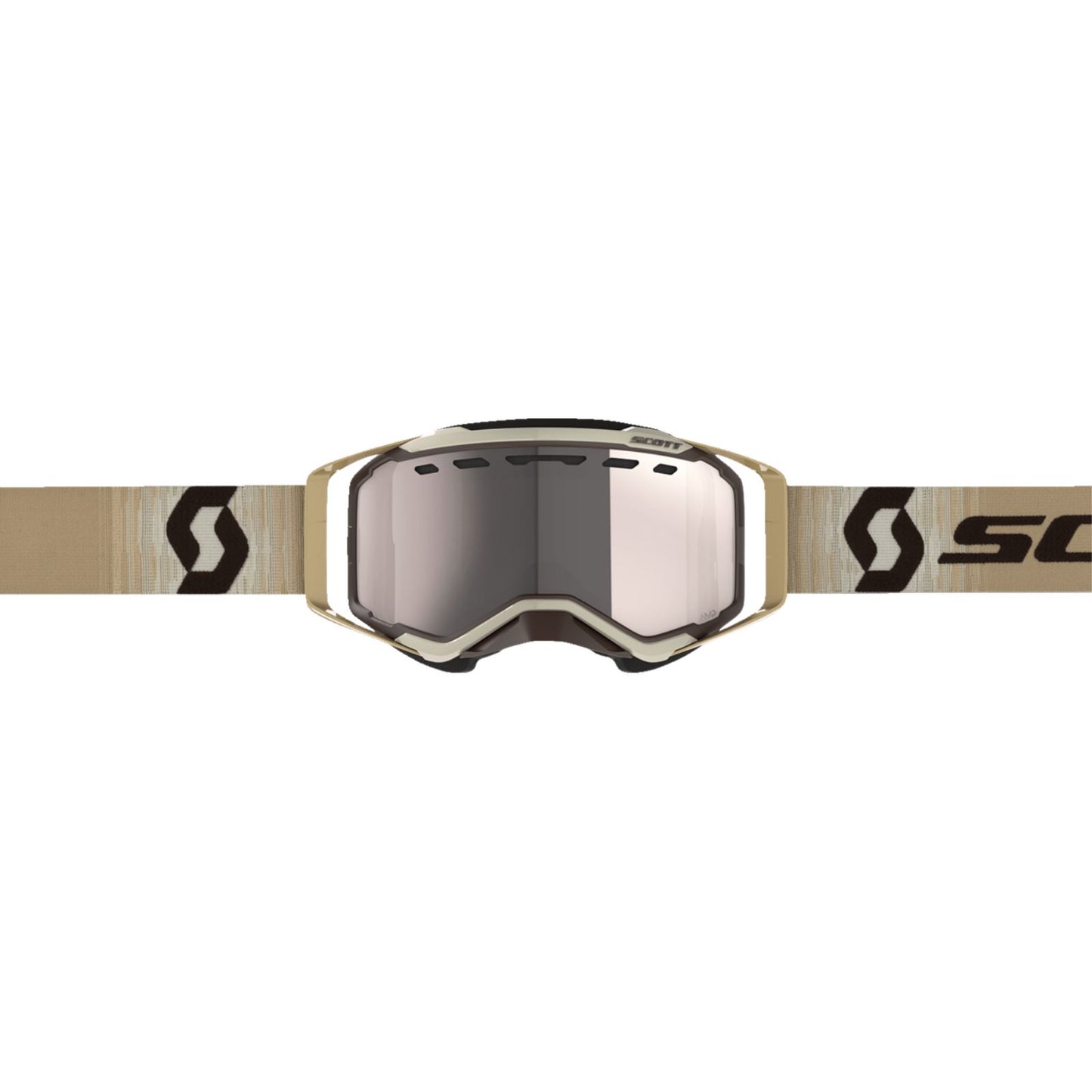 Scott Prospect Snow Cross Goggles - Beige/Brown - Dual Lens - Enhancer Silver Chrome 272846-1074313_1334370