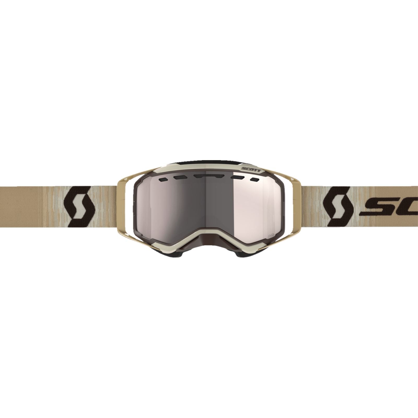 Scott Prospect Snow Cross Goggles - Beige/Brown - Dual Lens - Enhancer Silver Chrome 272846-1074313_1334370