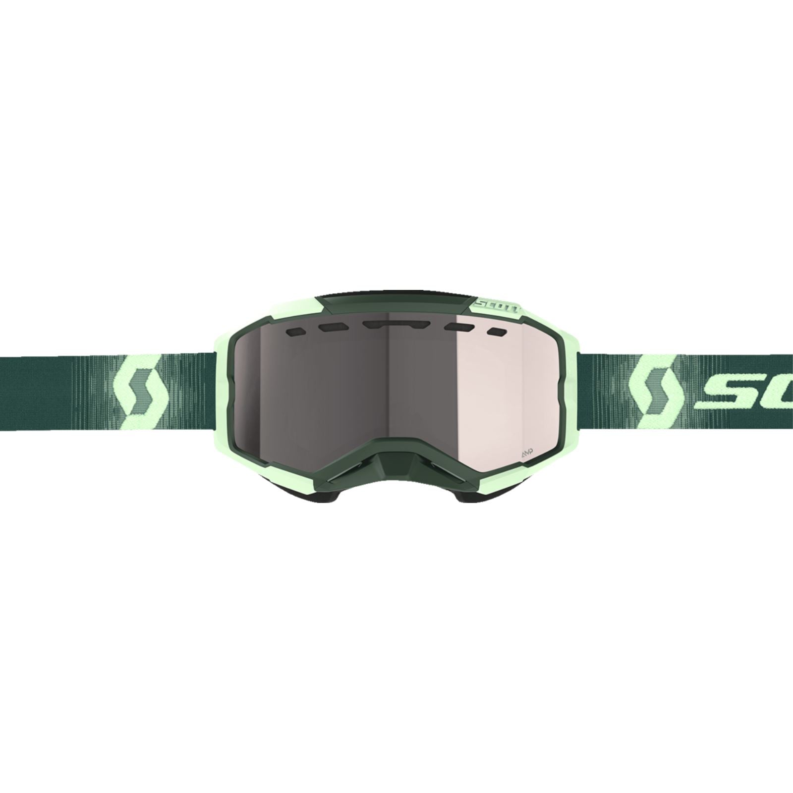 Scott Fury Snow Cross Goggle - Dark Green/Mint - Enhancer Silver Chrome 278605-7703313_1334341