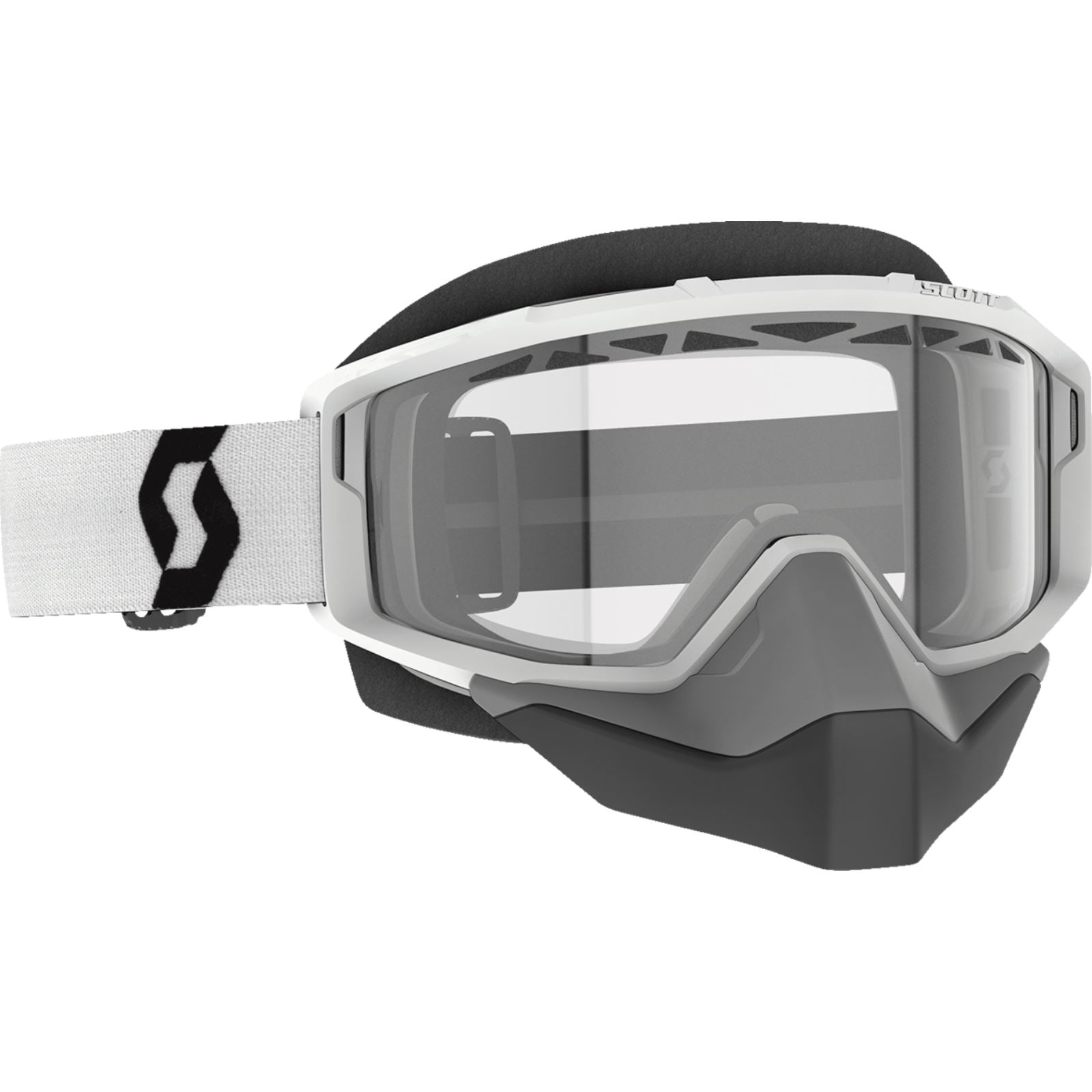 Scott Primal Snow Cross Goggles - White - Dual Lens - Clear 278606-0002043_1334346
