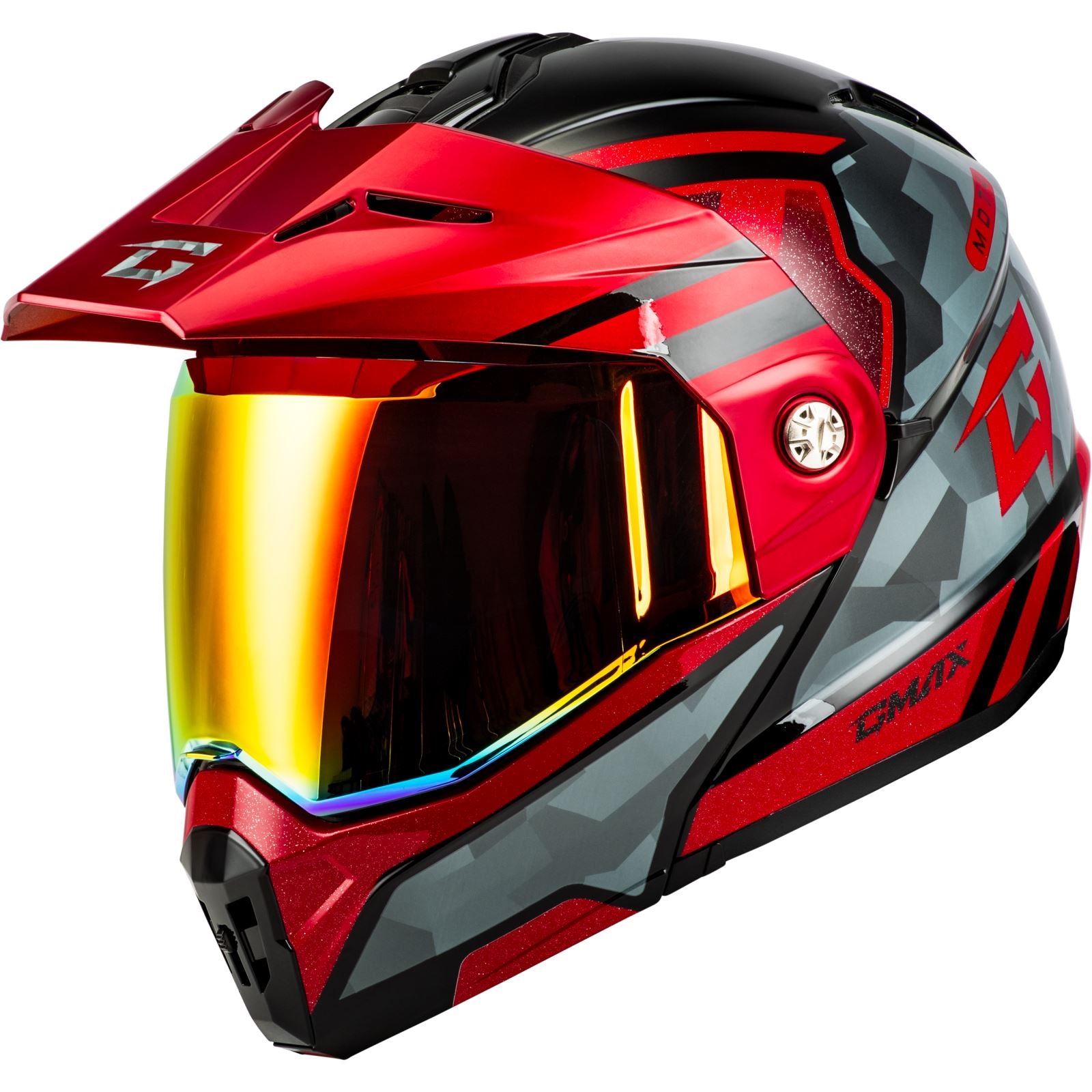 GMax MD-74 Striker Helmet w/Red Shield - Black/Grey/Red - M OPEN BOX [MPN: M17411155]_2722848