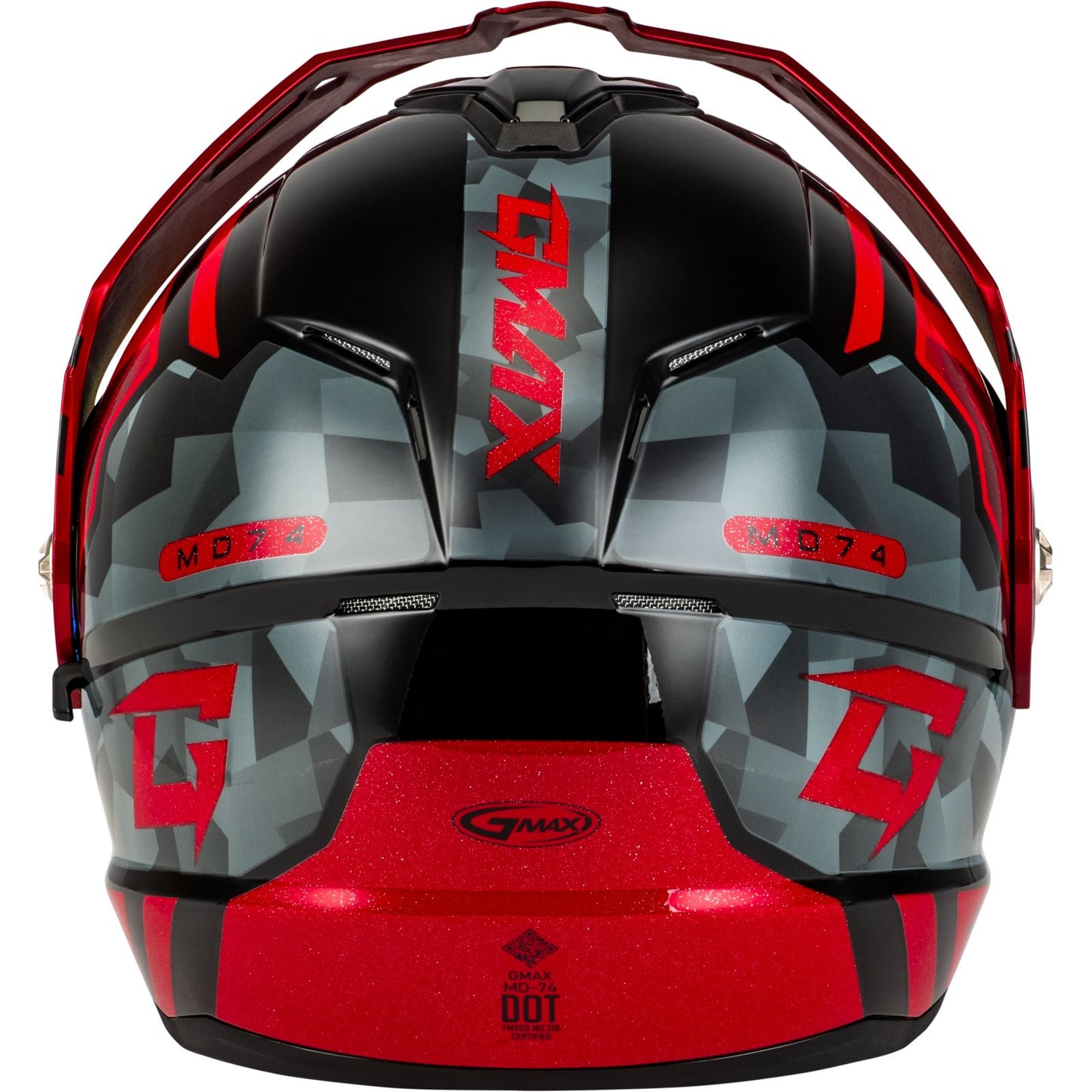 GMax MD-74 Striker Helmet w/Red Shield - Black/Grey/Red - M OPEN BOX [MPN: M17411155]_2722849