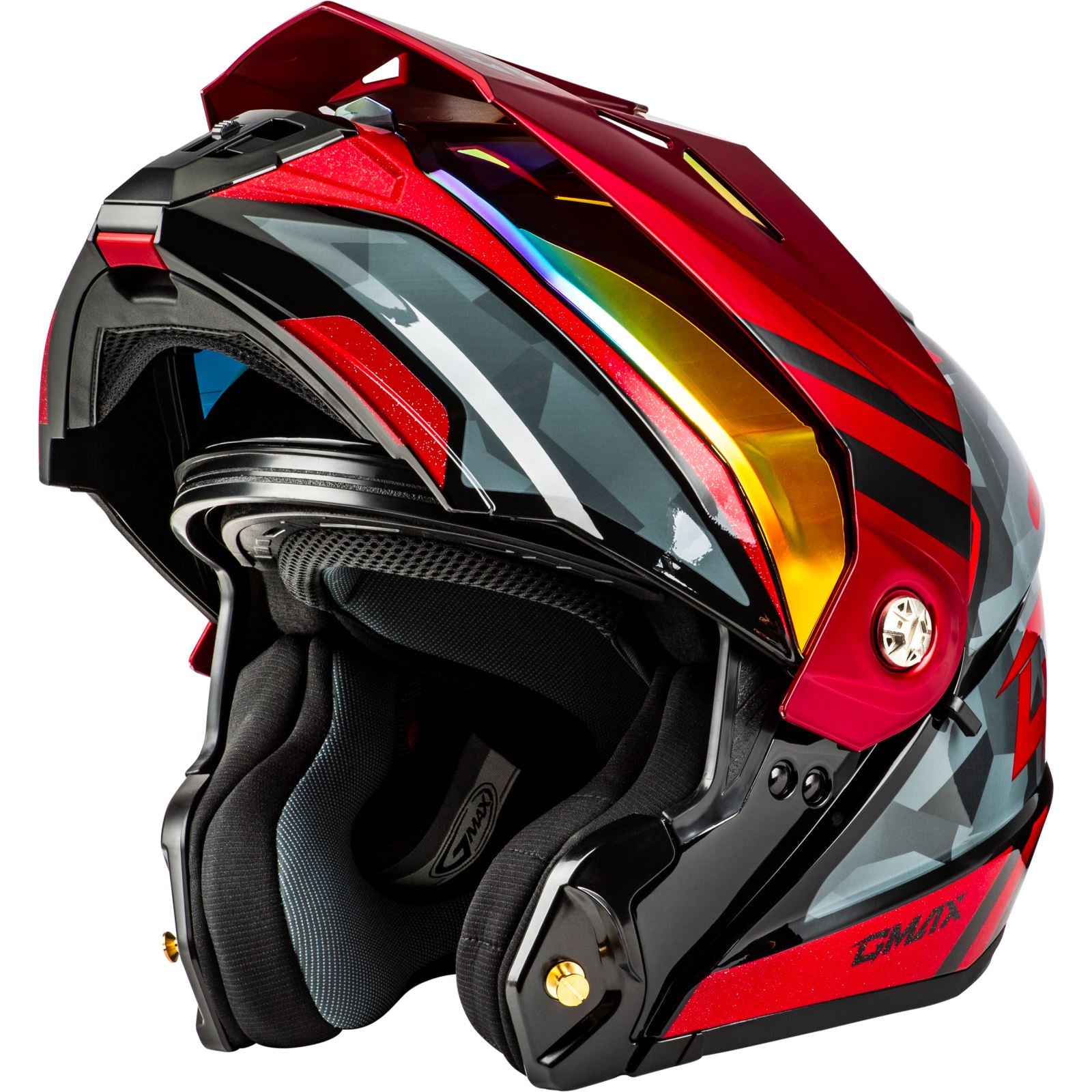 GMax MD-74 Striker Helmet w/Red Shield - Black/Grey/Red - M OPEN BOX [MPN: M17411155]_2722846