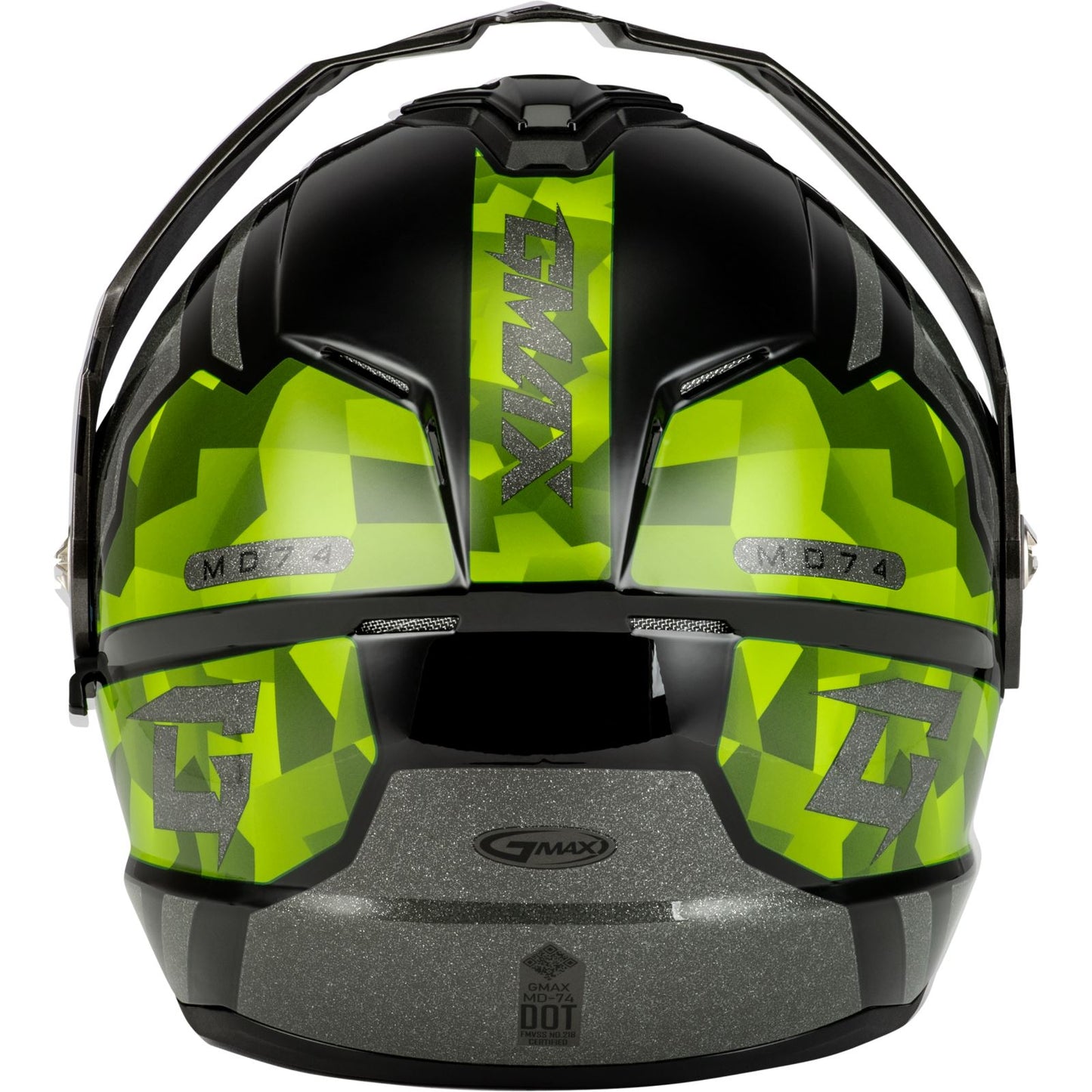 GMax MD-74 Striker Helmet w/Gold Shield - Silver/Green -Large OPEN BOX [MPN: M17411066]_2195252