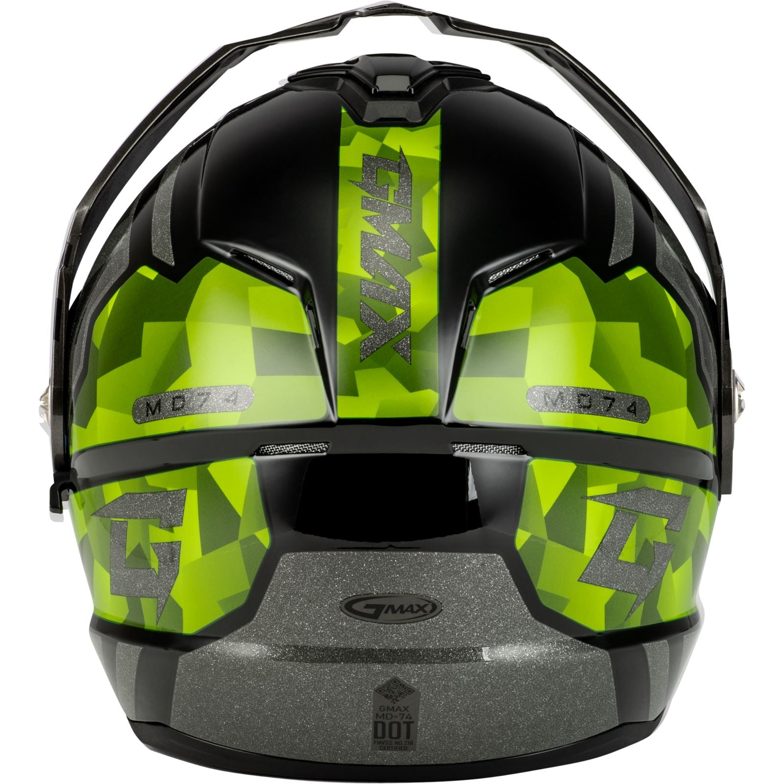 GMax MD-74 Striker Helmet w/Gold Shield - Silver/Green -Large OPEN BOX [MPN: M17411066]_2195252