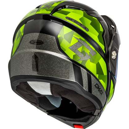 GMax MD-74 Striker Helmet w/Gold Shield - Silver/Green -Large OPEN BOX [MPN: M17411066]_2195254