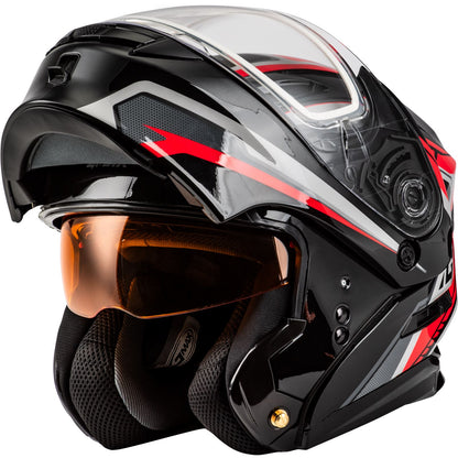 GMax MD-01S Transistor Snow Helmet - Black/Red - XL OPEN BOX [MPN: M20139157]_1946910