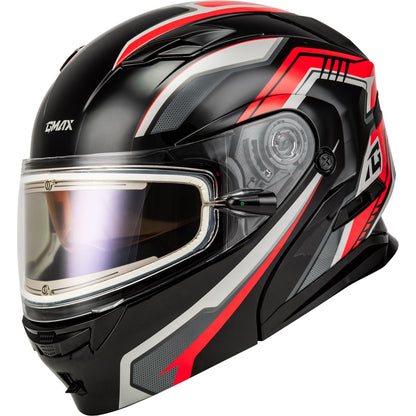 GMax MD-01S Transistor Snow Helmet - w/Elect Shield - Black/Red - XS M40139153_1333662