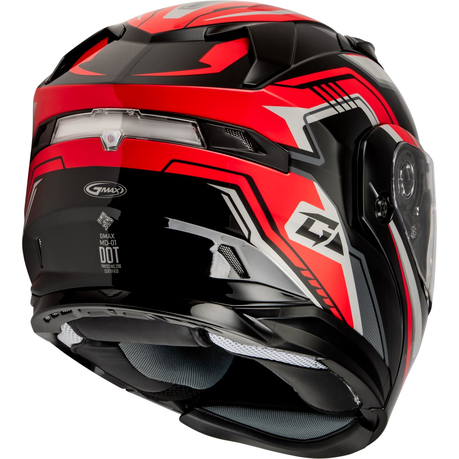 GMax MD-01S Transistor Snow Helmet - w/Elect Shield - Black/Red - XS M40139153_1333665