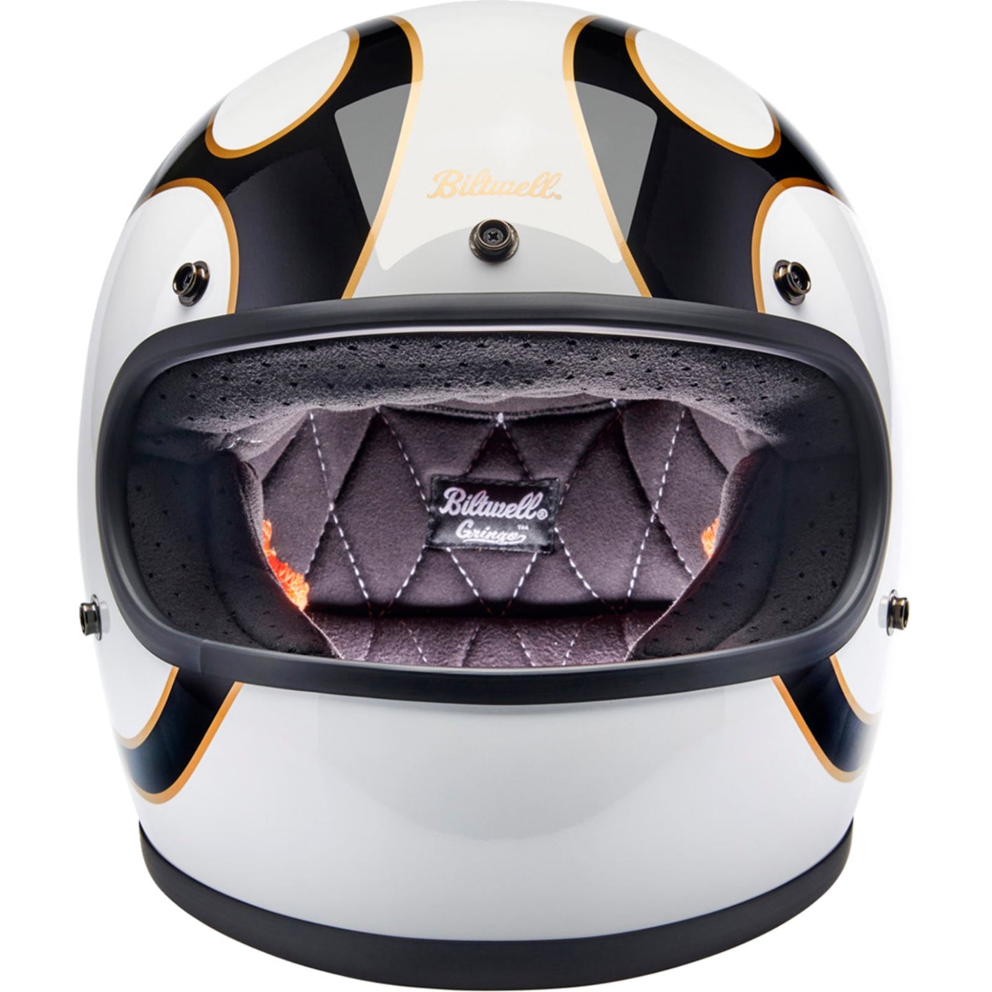 Biltwell Inc. Gringo Helmet - Flames - White/Black_1333976