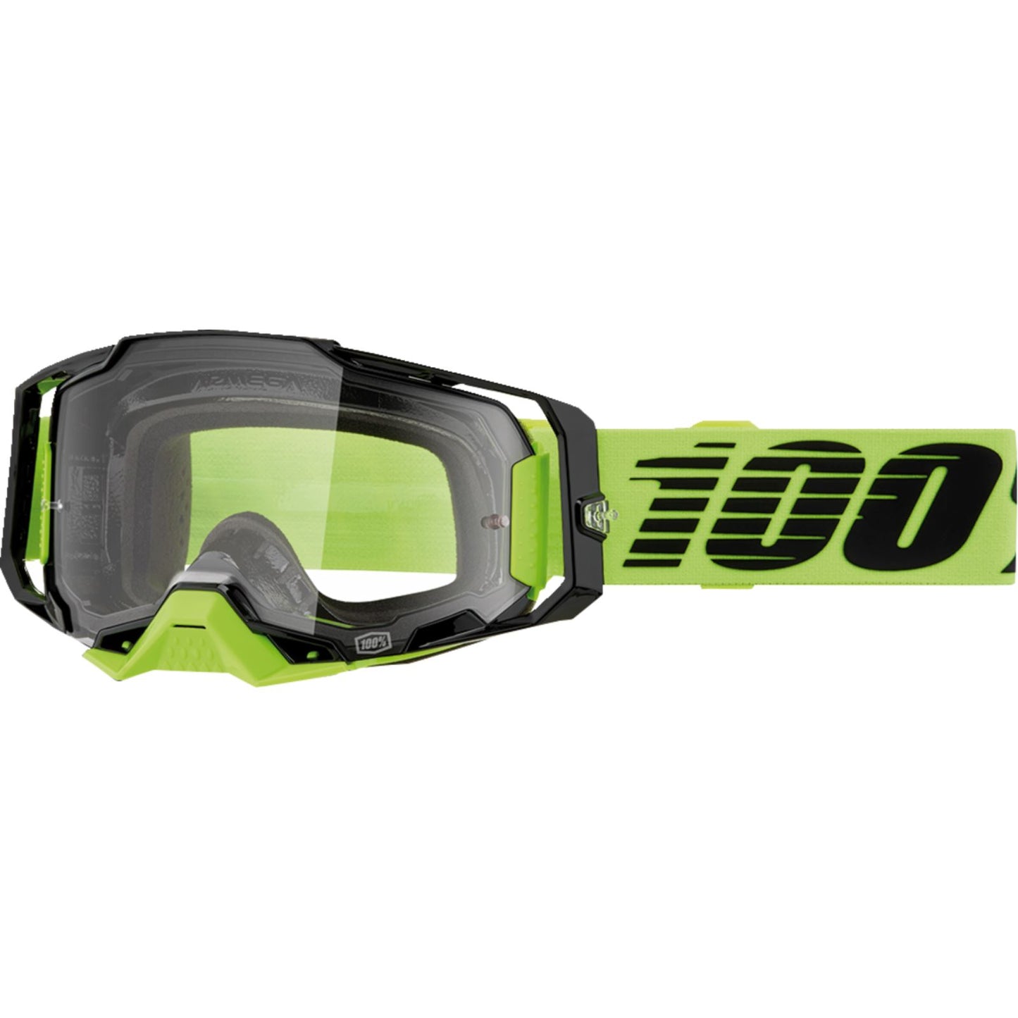 100% Armega Goggle - Neon Yellow - Clear Lens 50004-00032_1334150