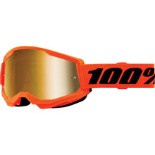 100% Youth Strata 2 Junior Goggle - Neon Orange - Mirror Gold Lens 50032-00009_1334218