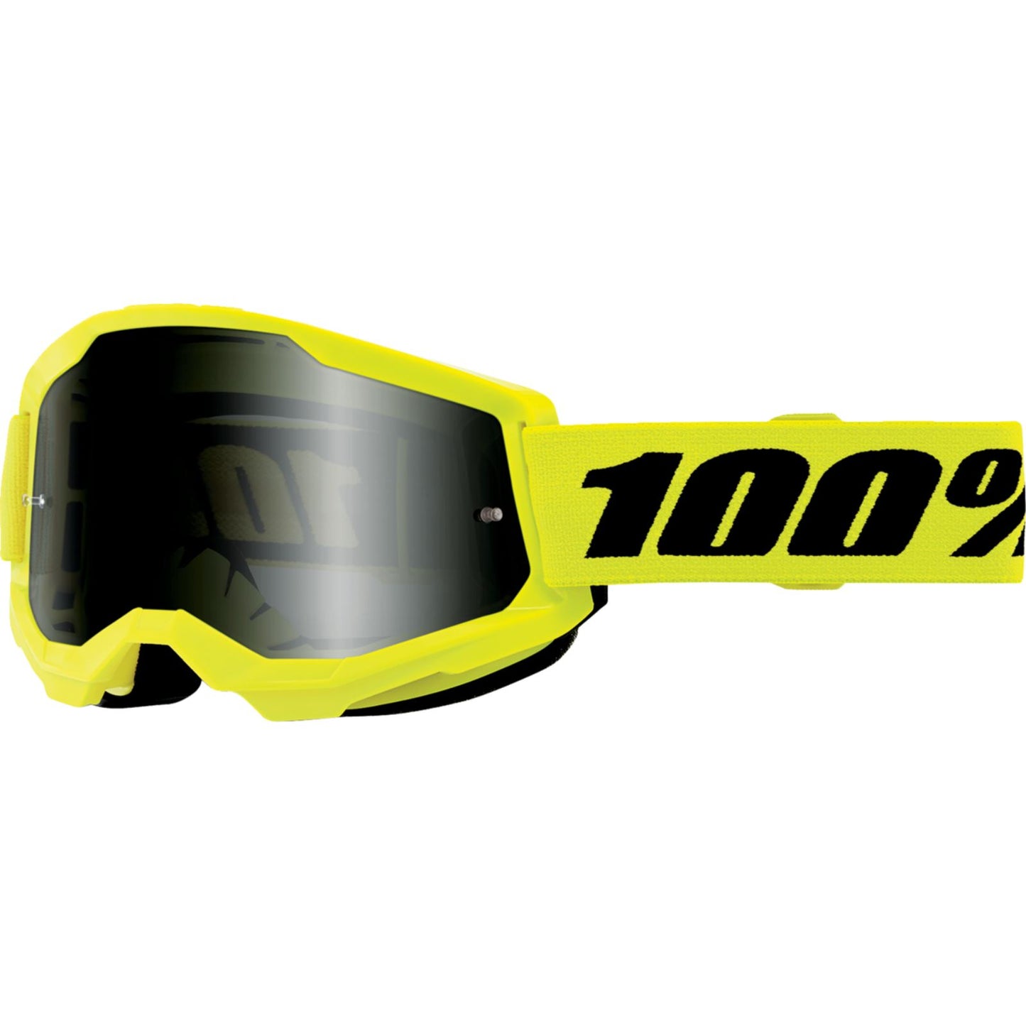 100% Strata 2 Sand Goggle - Neon Yellow - Smoke Lens 50030-00005_1334182