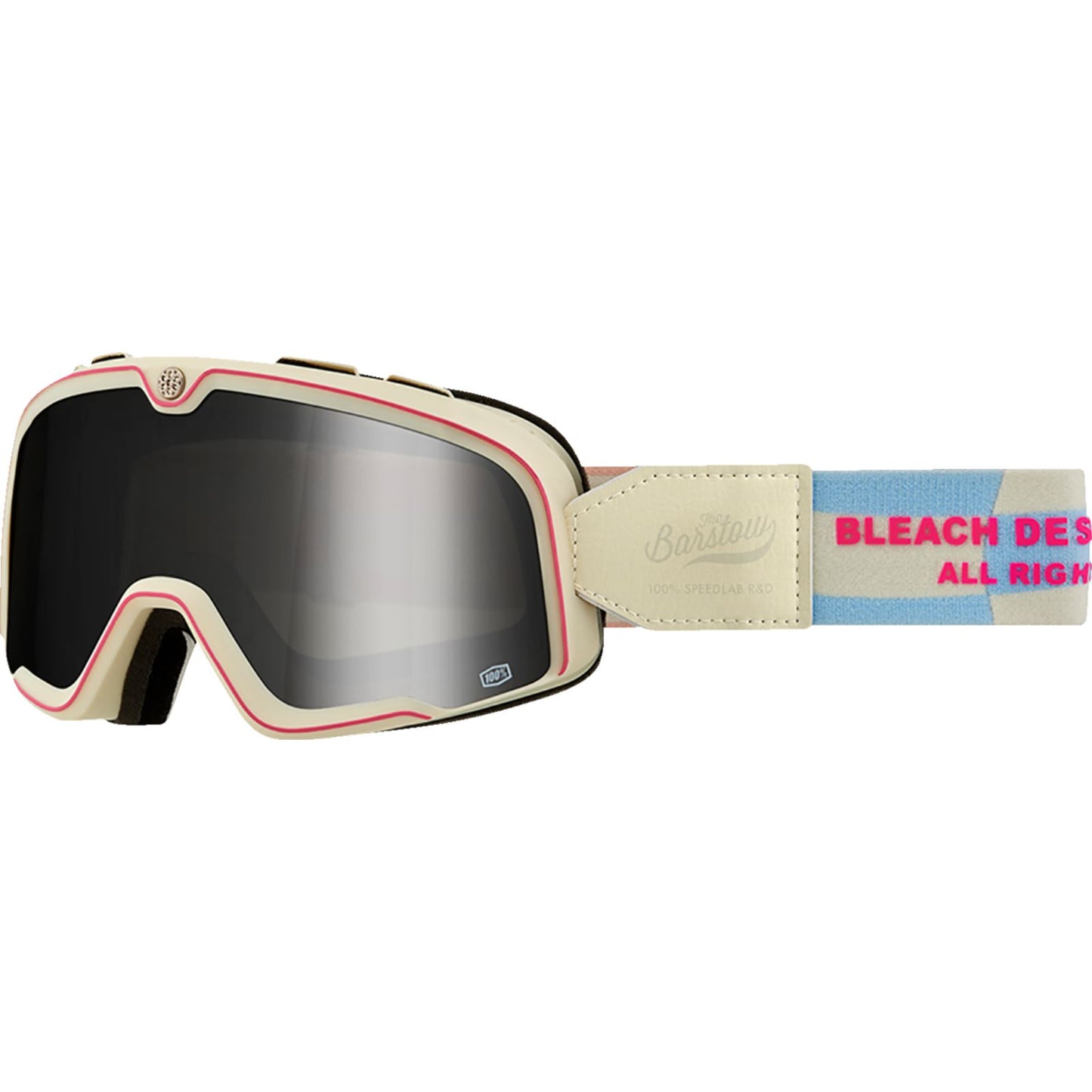 100% Barstow Goggle - Bleach Design Works - Silver Mirror Lens 50000-00020_1390244