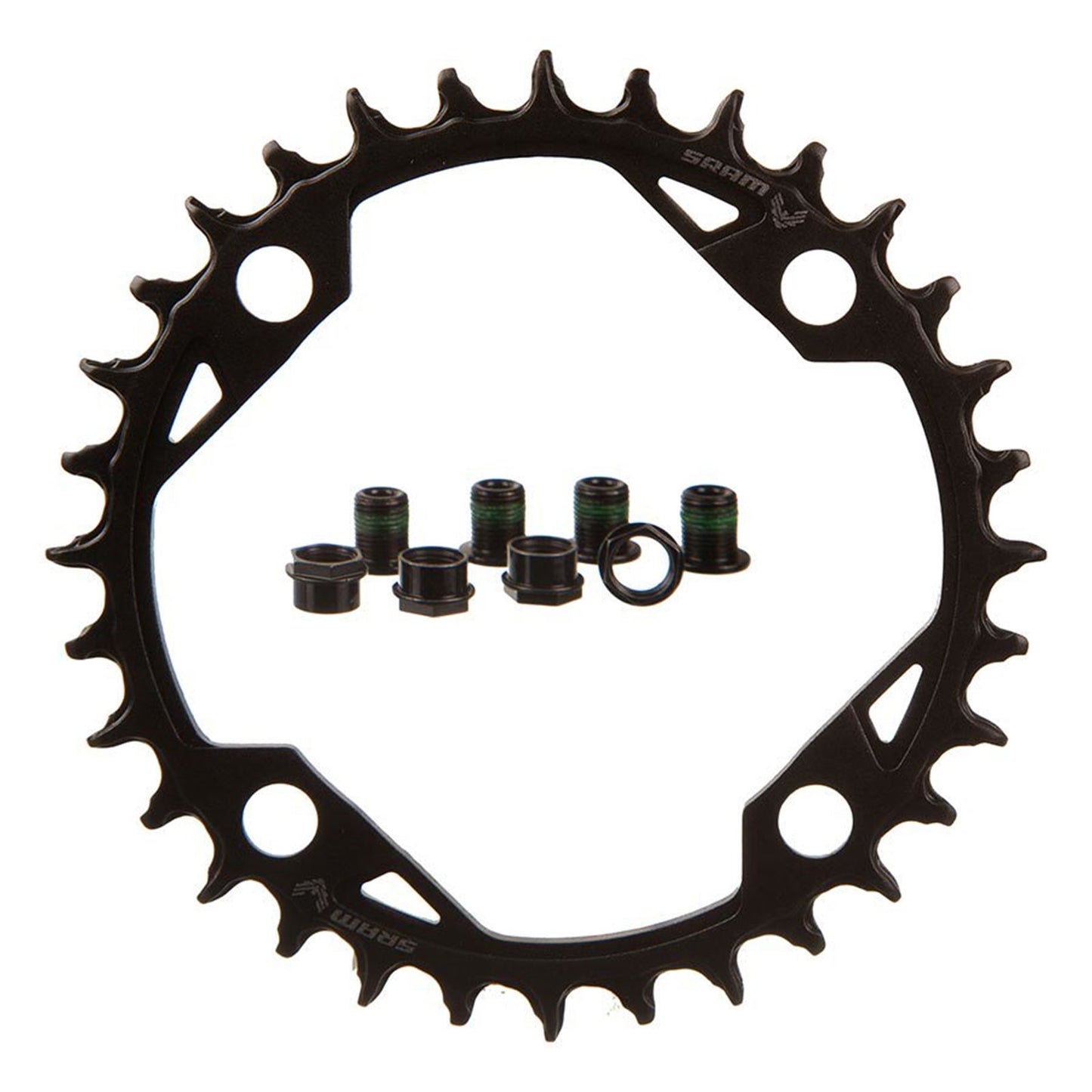 SRAM T-Type Light eMTB  Chainring  Teeth: 32  Speed: 12  BCD: 104  Bolts: 4  Aluminum - Black [MPN: 11.6218.066.000]_1485684
