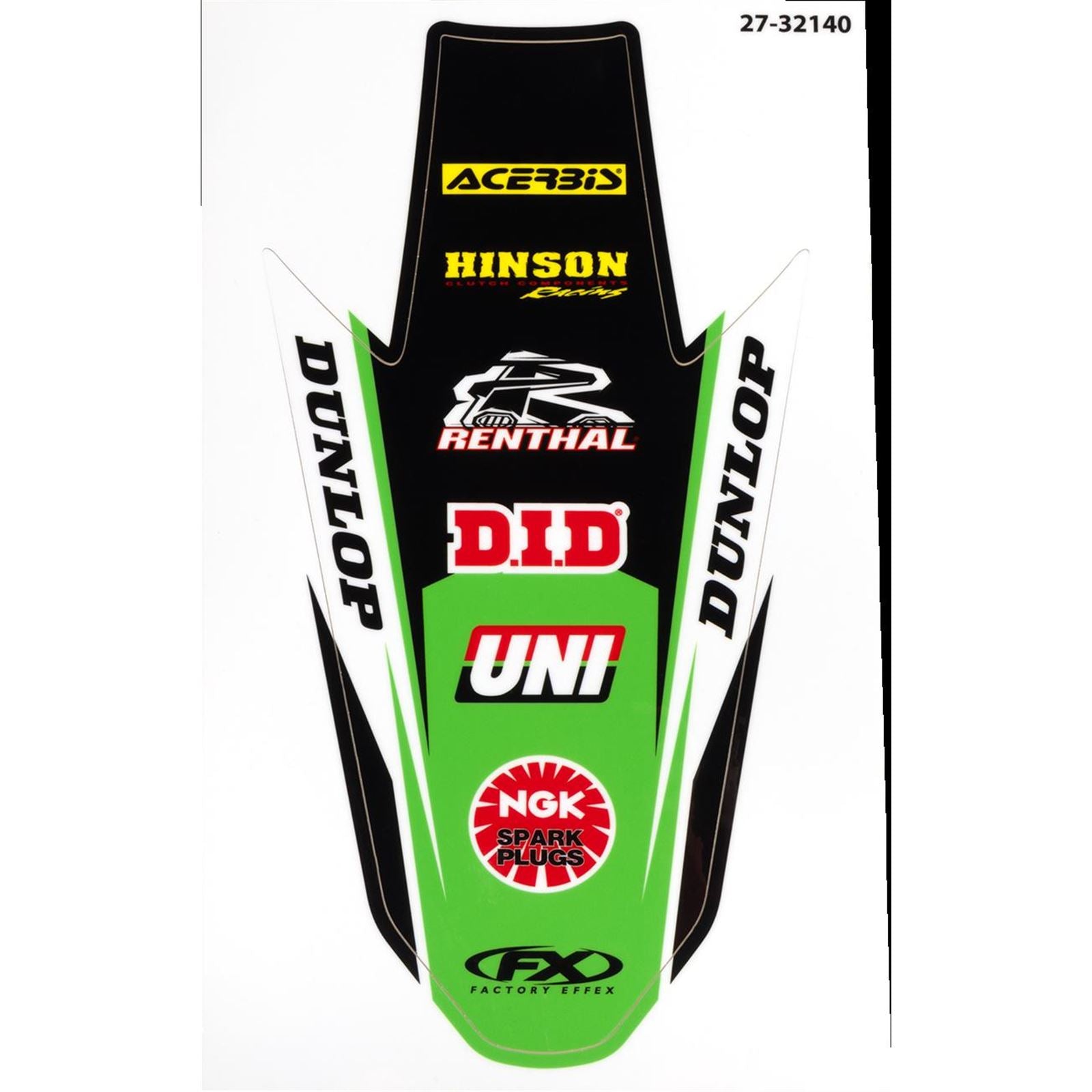 Factory Effex Rear Fender Graphic - KX 450 [MPN: 27-32140]_1413837
