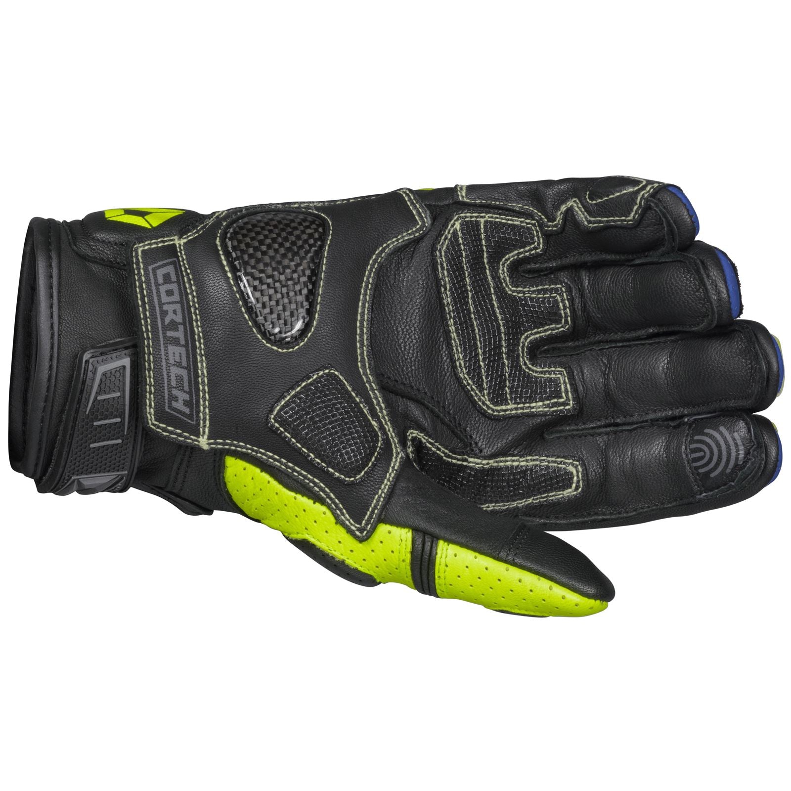 Cortech Revo Sport ST Gloves - Blue/Hi-Viz_1383329