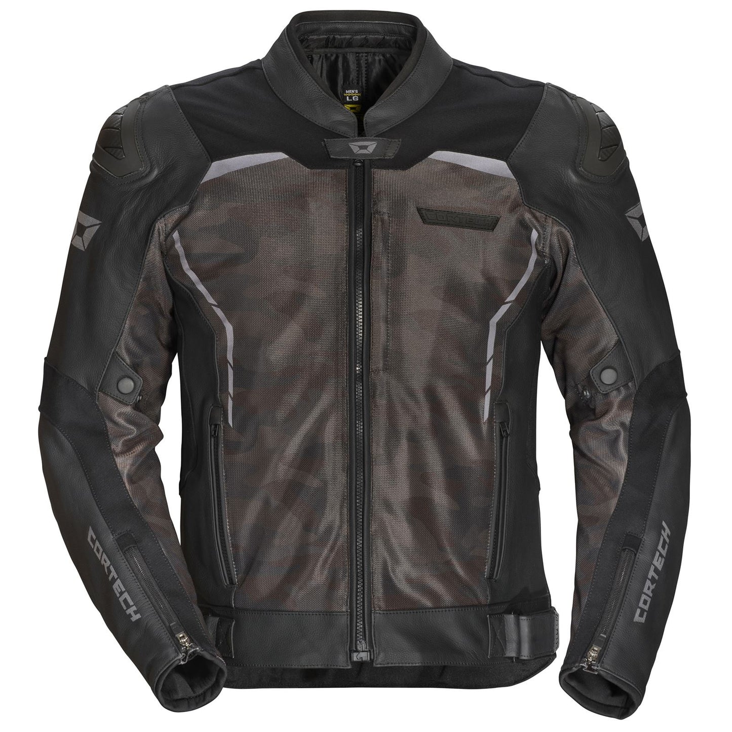 Cortech Vader Leather Jacket - Black/Camo - Large OPEN BOX [MPN: 8808-1015-06]_1826111