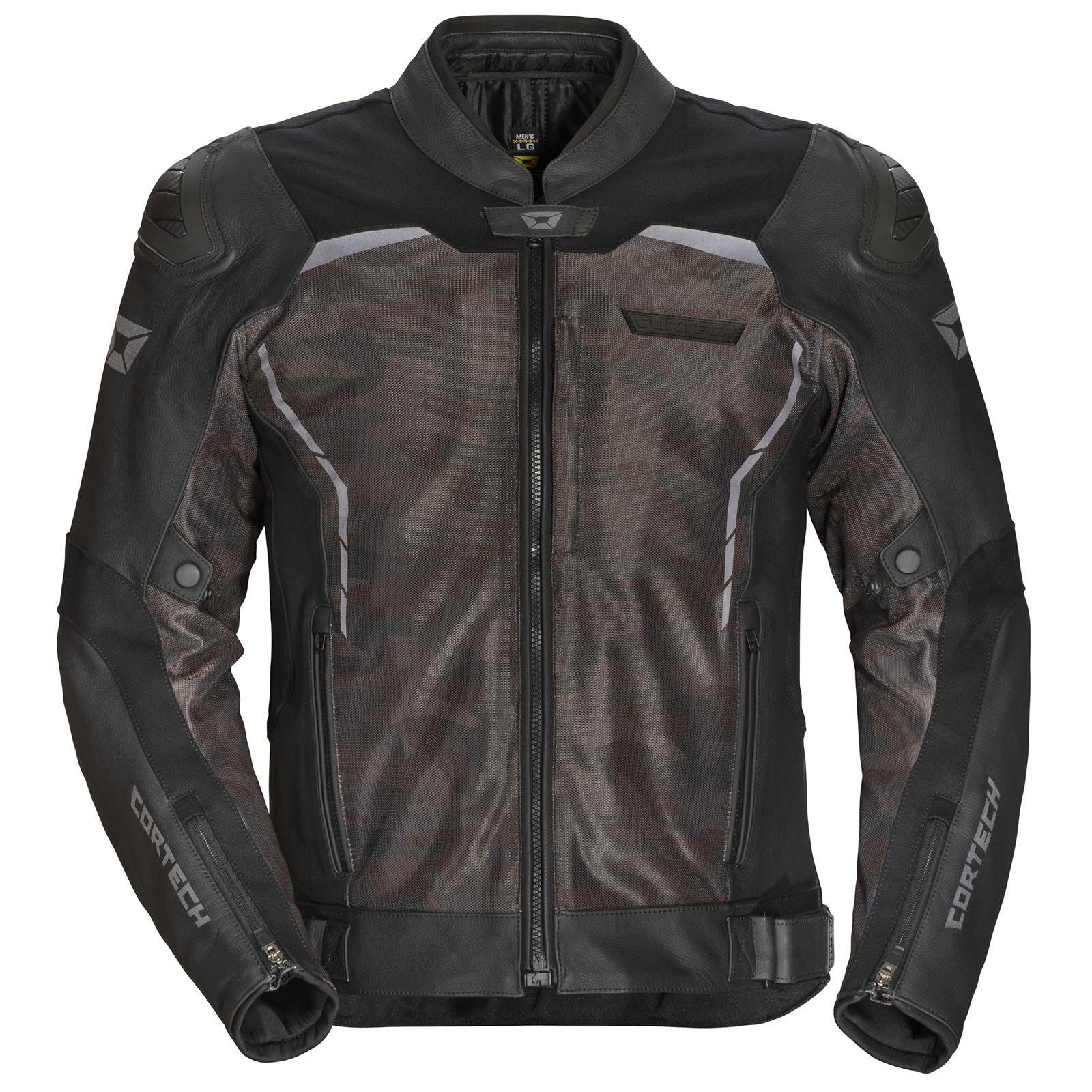 Cortech Vader Leather Jacket - Black/Camo - Large OPEN BOX [MPN: 8808-1015-06]_1826111