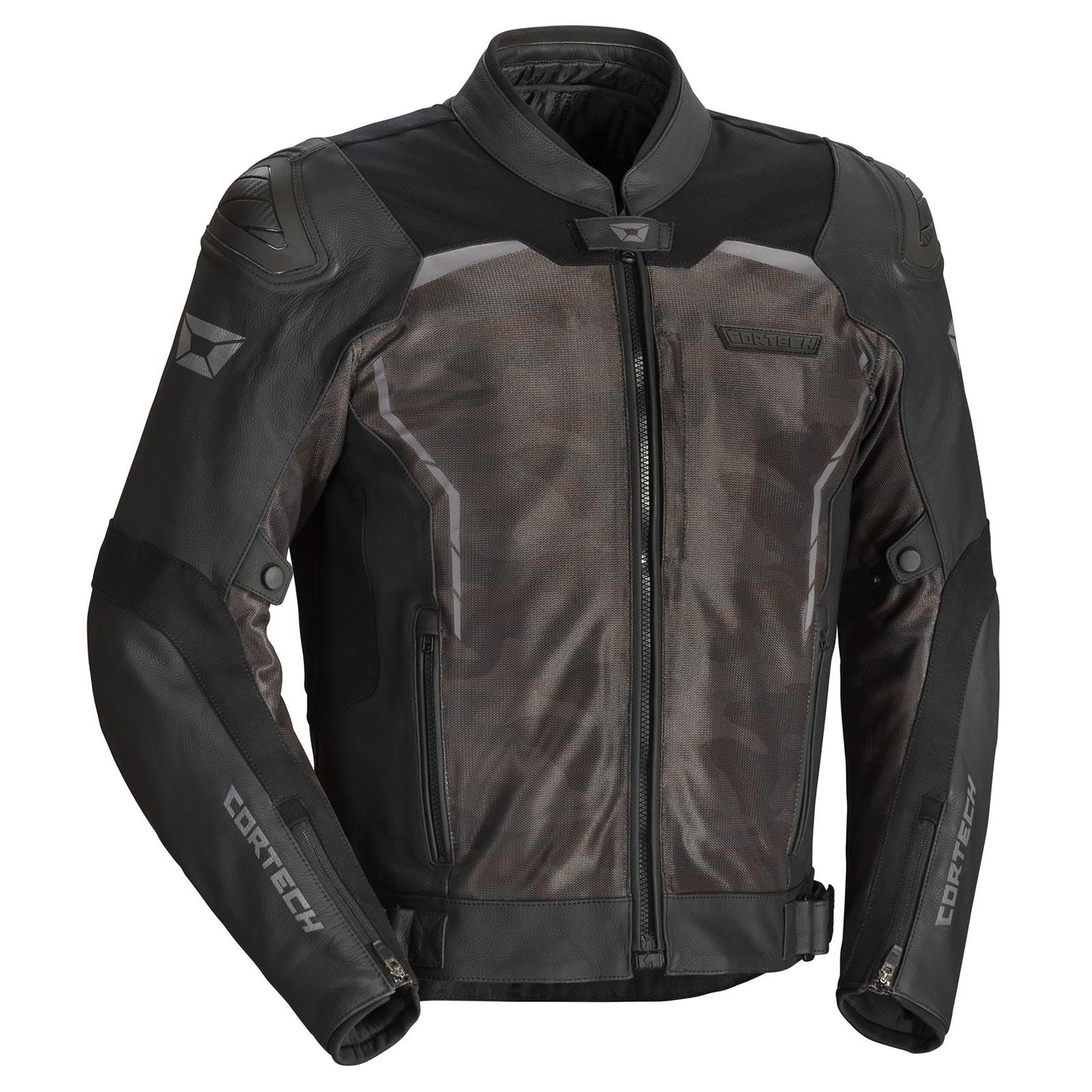 Cortech Vader Leather Jacket - Black/Camo - Large OPEN BOX [MPN: 8808-1015-06]_1826112