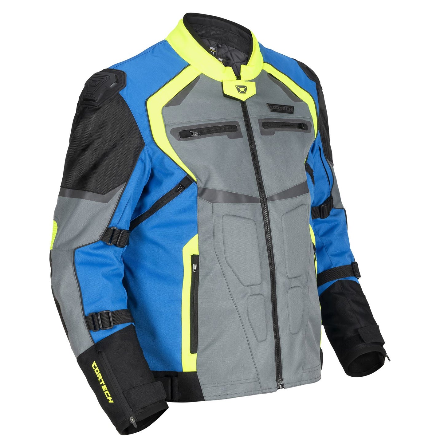 Cortech Hyper-Tec Jacket - Blue/ Hi-Viz/ Gunmetal_1381035