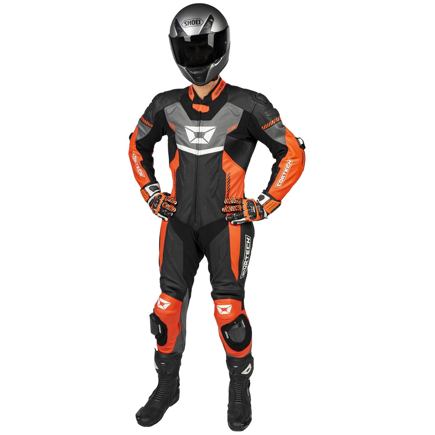 Cortech Men's Revo Sport Air 1-Piece Suit - Red/Gunmetal_1384735