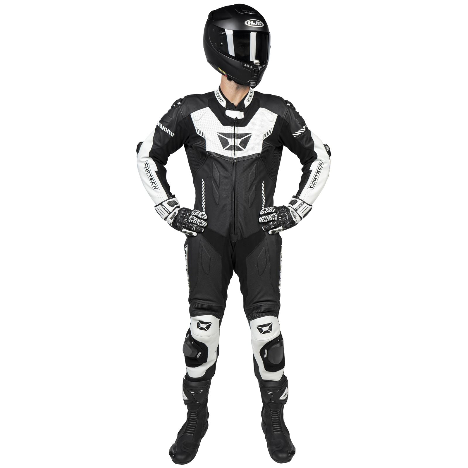 Cortech Men's Revo Sport Air 1-Piece Suit - Black/White_1384773