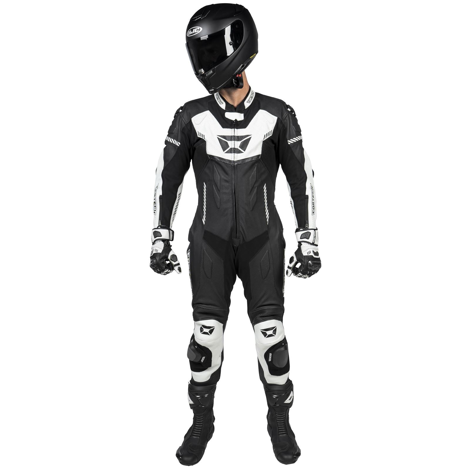 Cortech Men's Revo Sport Air 1-Piece Suit - Black/White_1384772