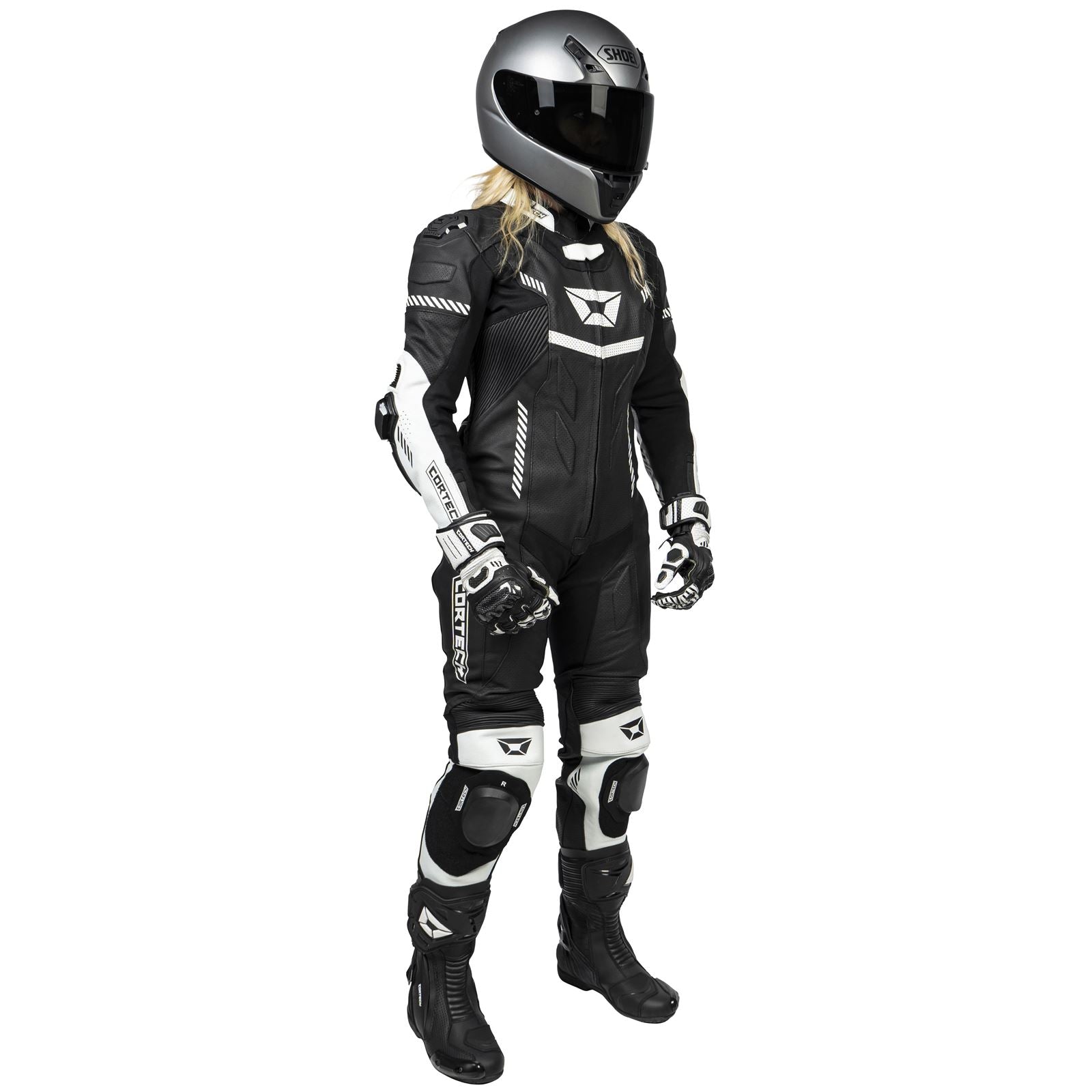 Cortech Women's Revo Sport Air 1-Piece Suit - Black/White_1384846