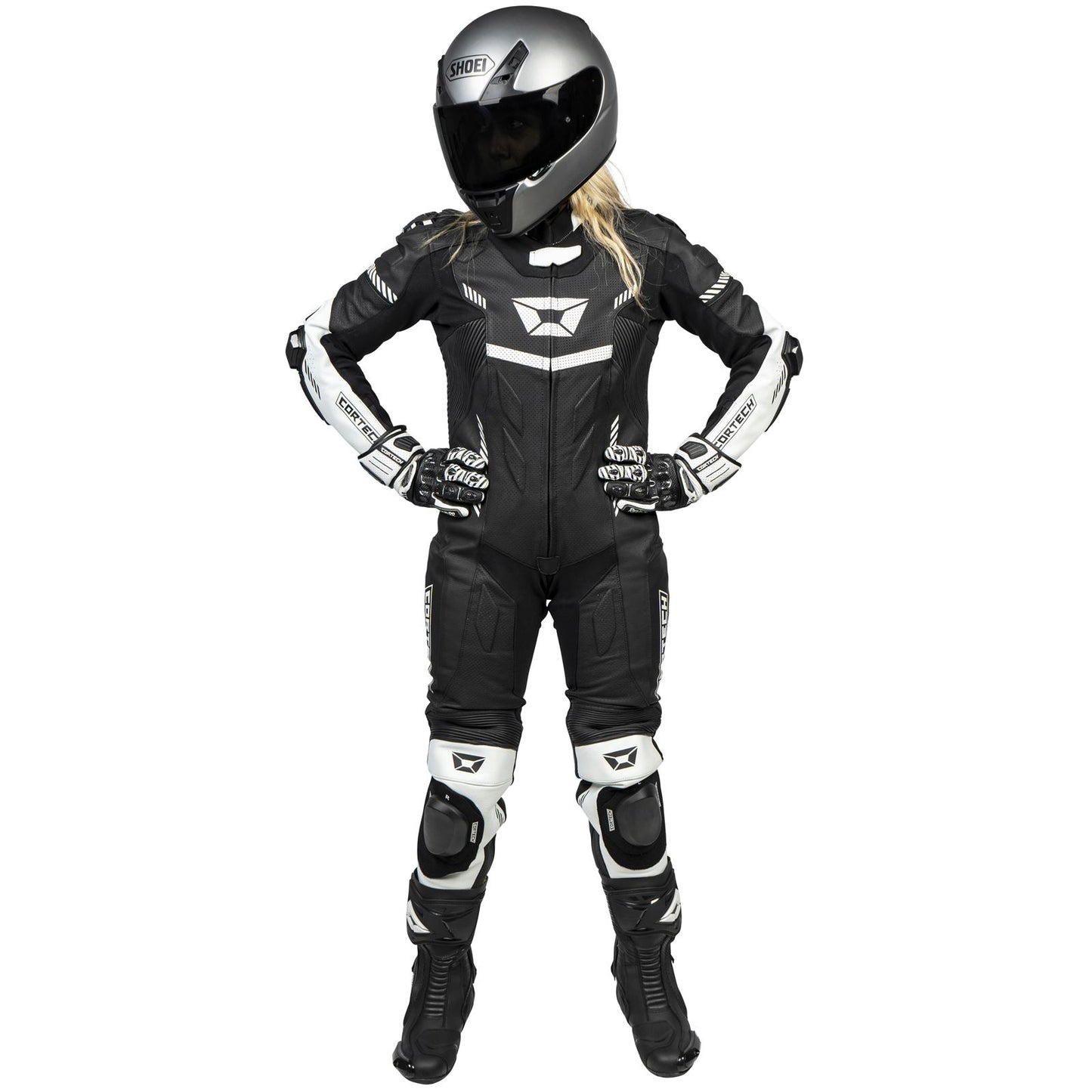 Cortech Women's Revo Sport Air 1-Piece Suit - Black/White_1384817