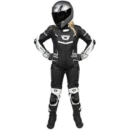 Cortech Women's Revo Sport Air 1-Piece Suit - Black/White_1384817
