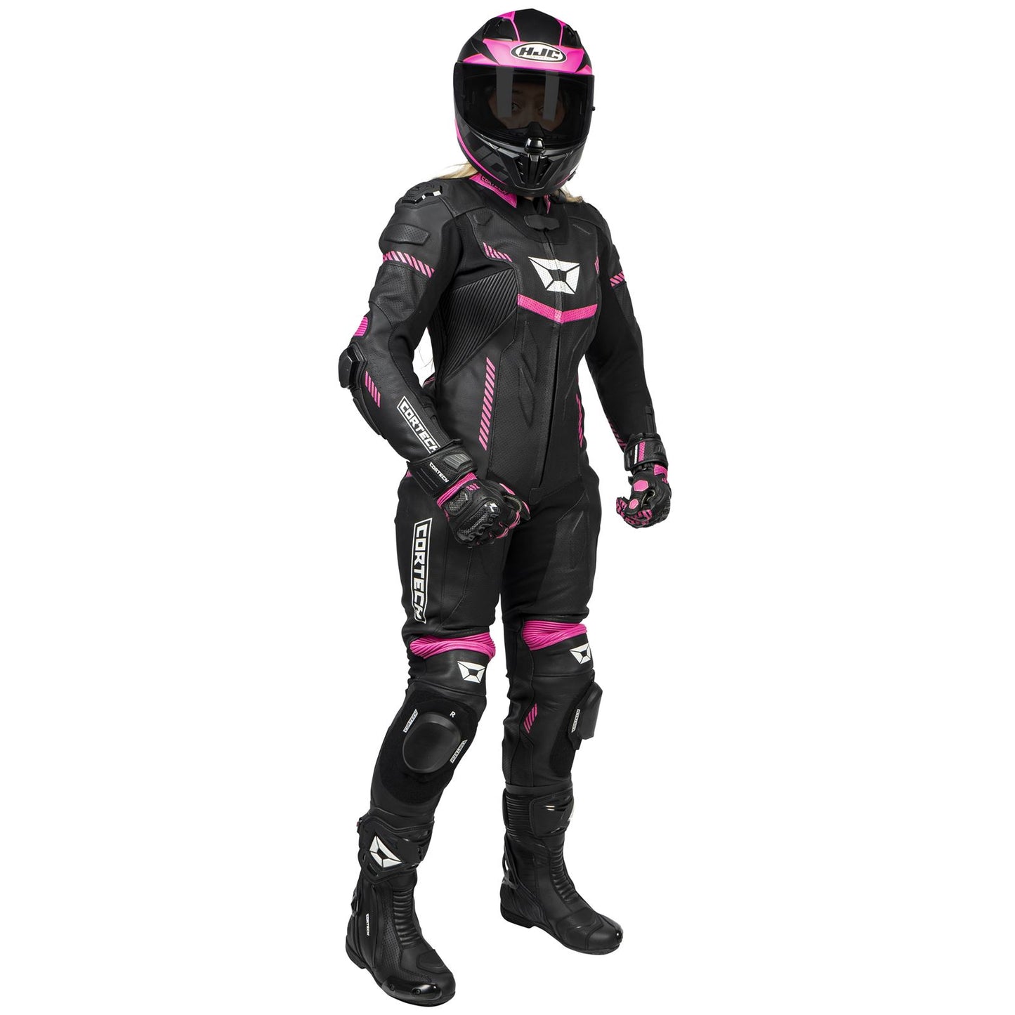 Cortech Women's Revo Sport Air 1-Piece Suit - Black/Pink_1384824