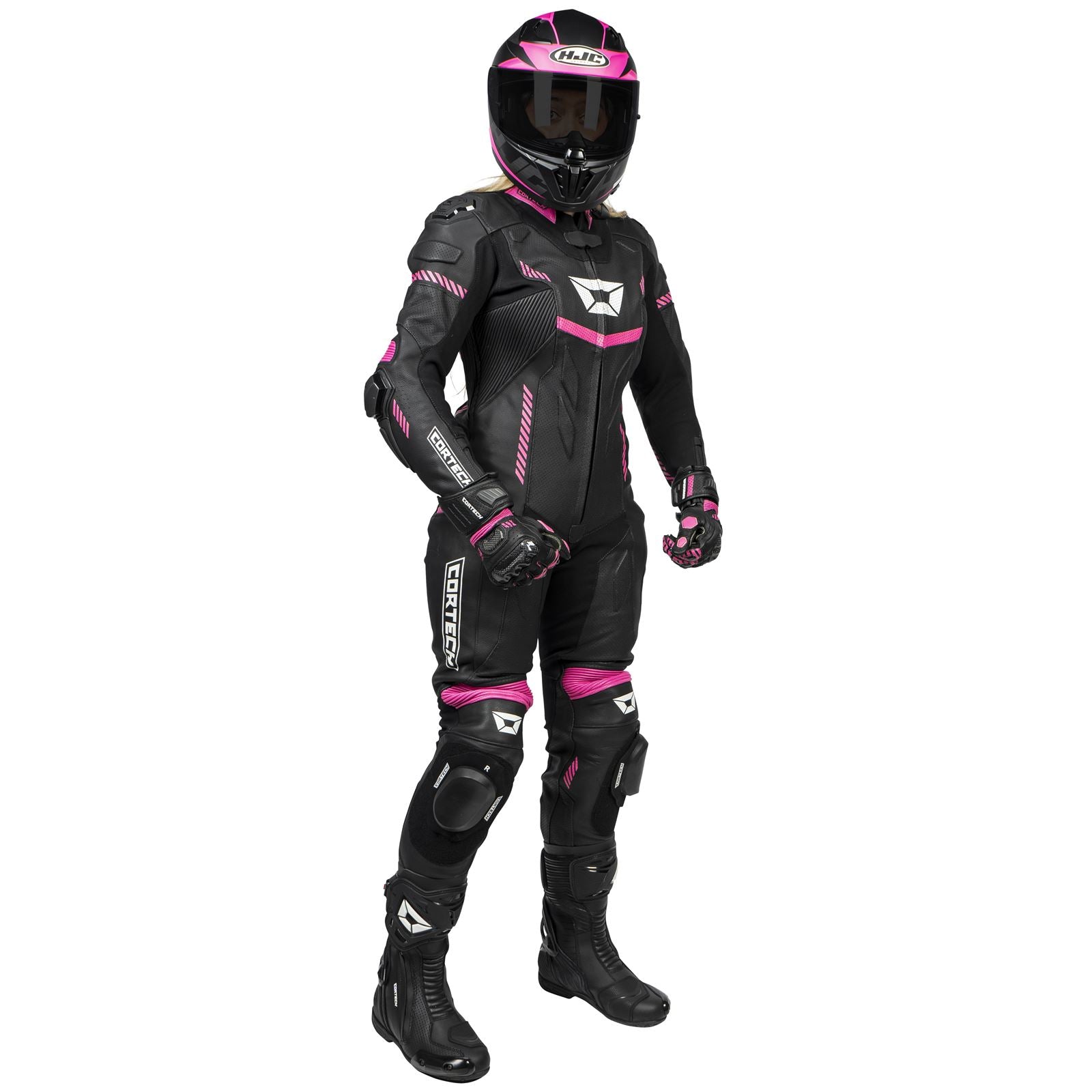 Cortech Women's Revo Sport Air 1-Piece Suit - Black/Pink_1384824
